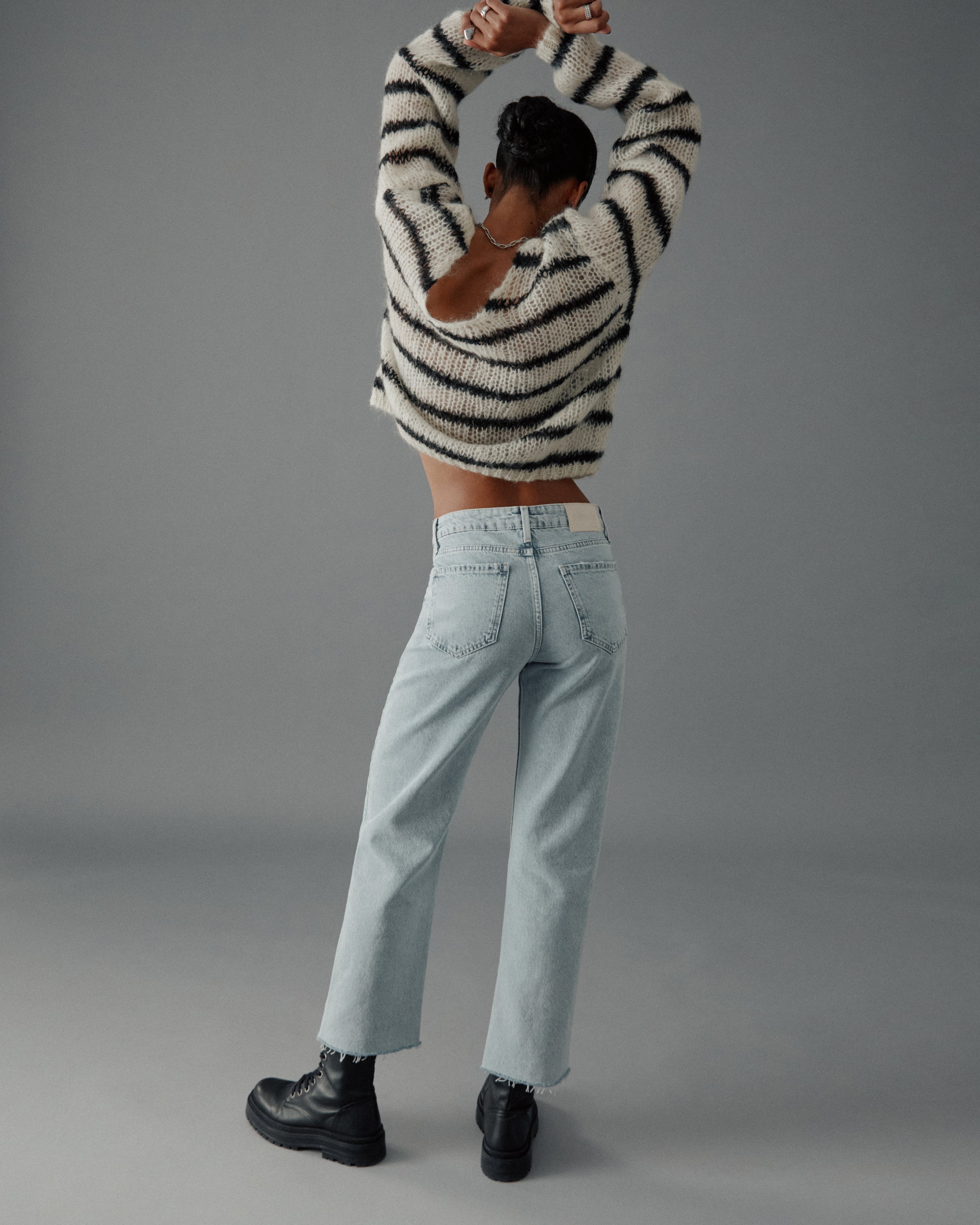 The Striped Mohair Knitted Sweater