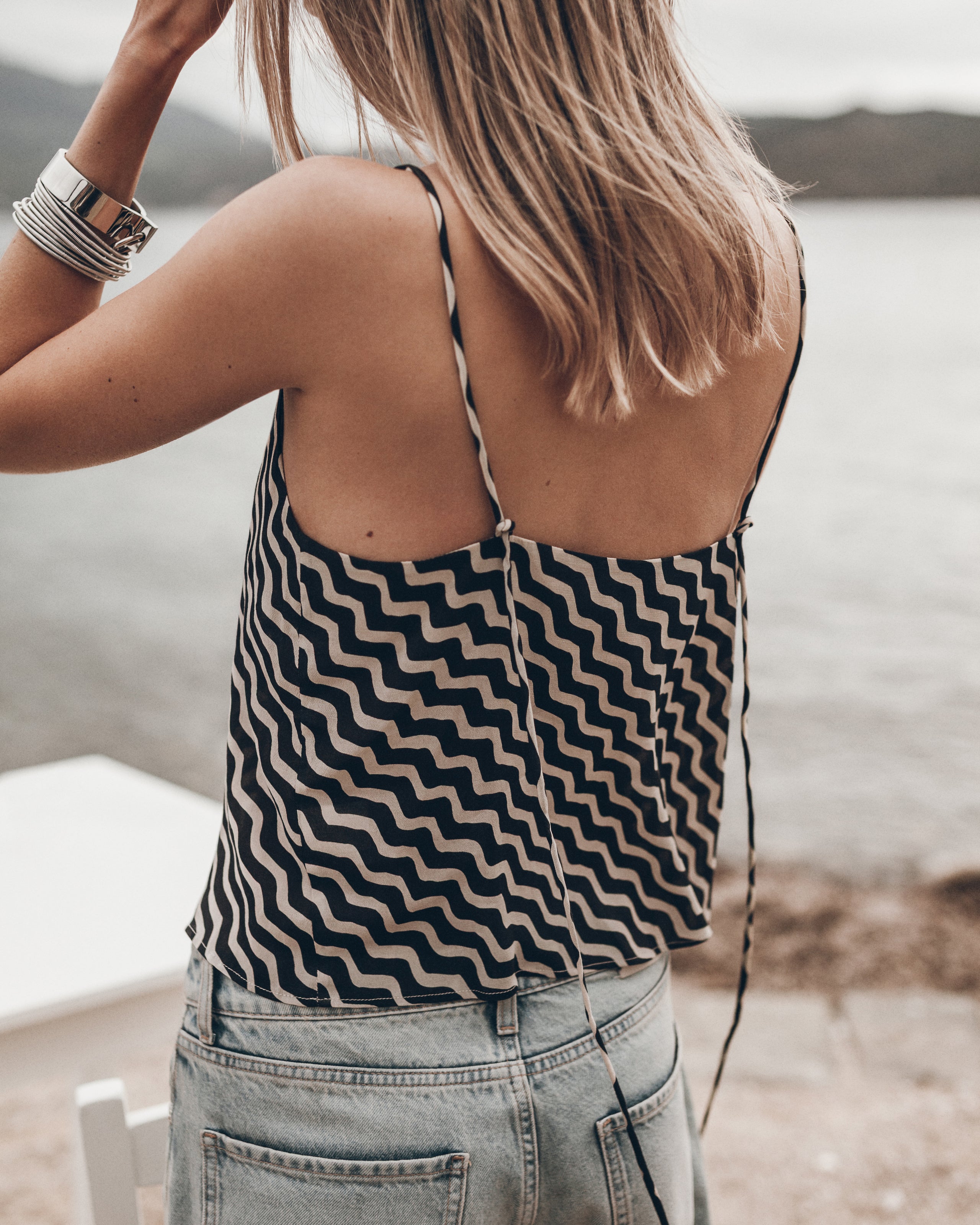 The Striped Sheer Slip Top