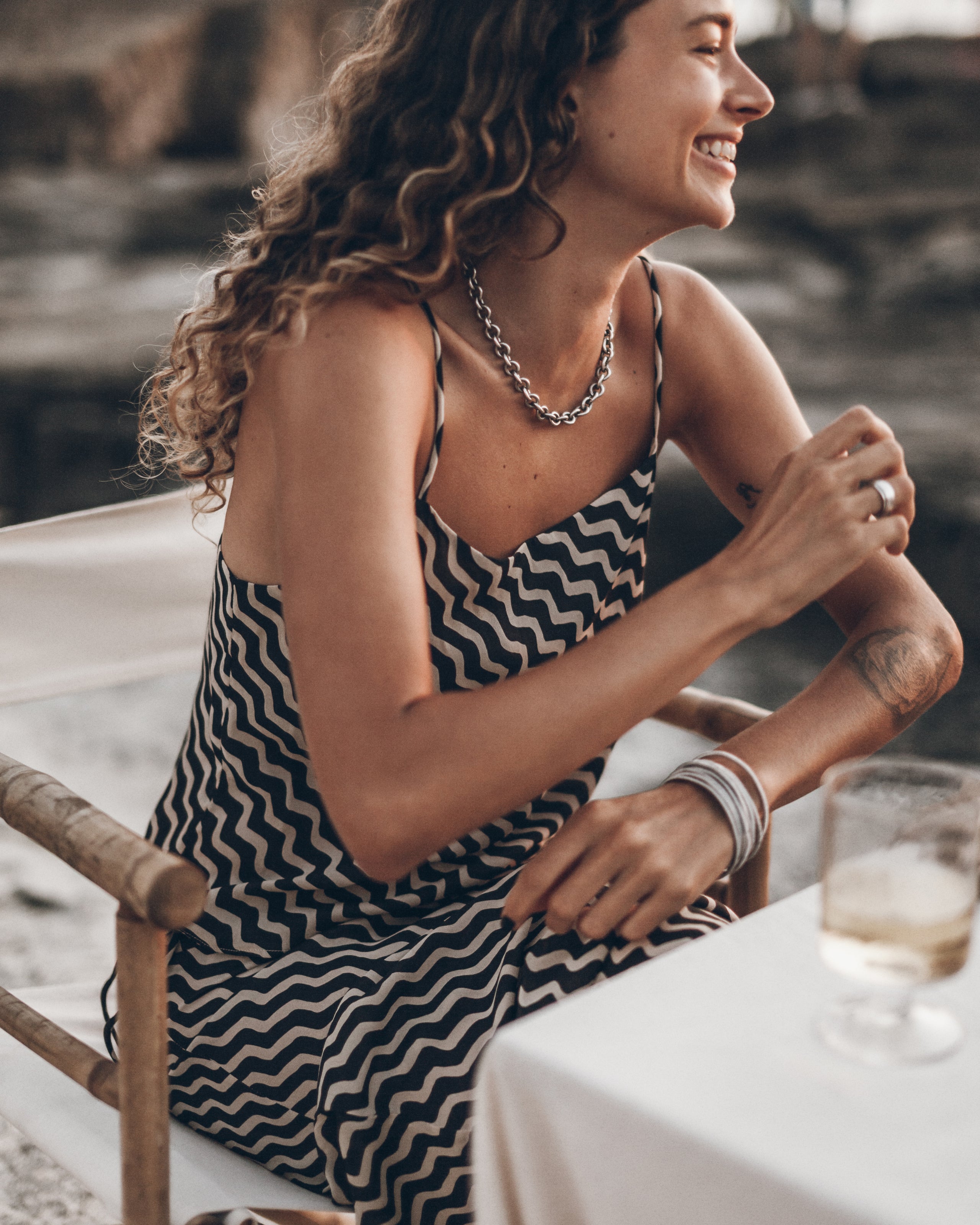 The Striped Sheer Slip Top