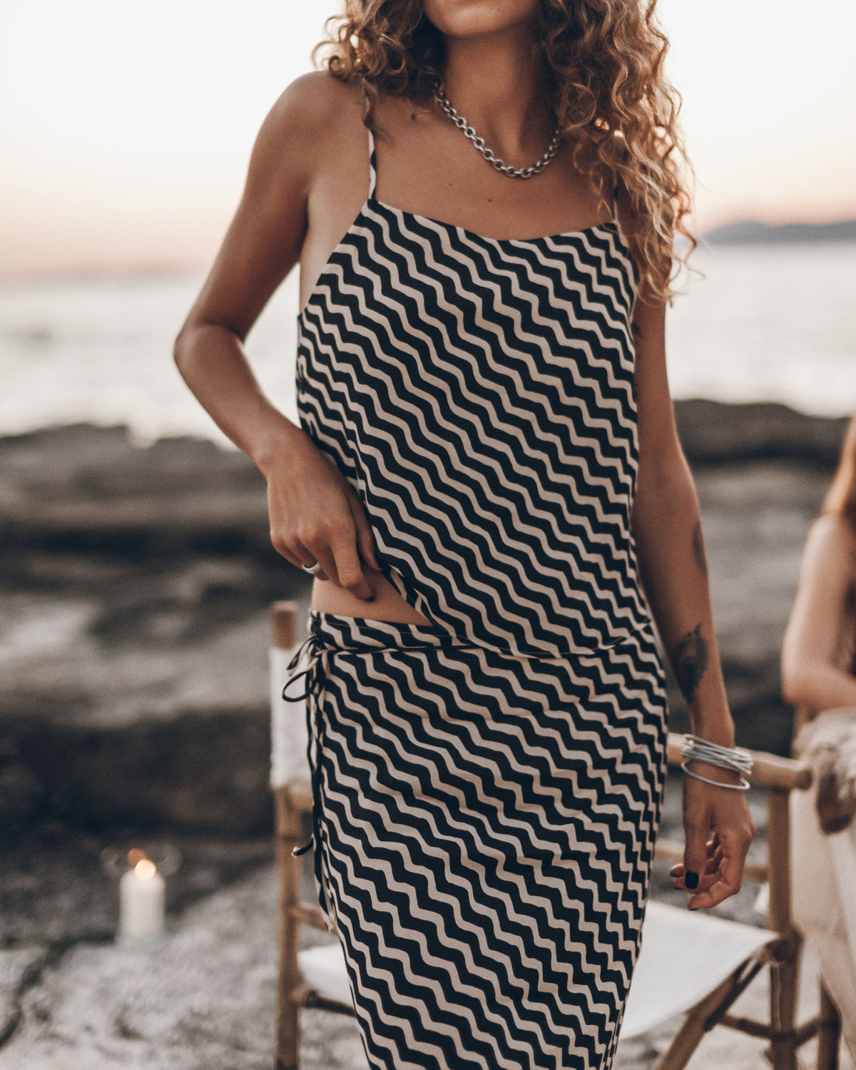 Striped Sheer Slip Top