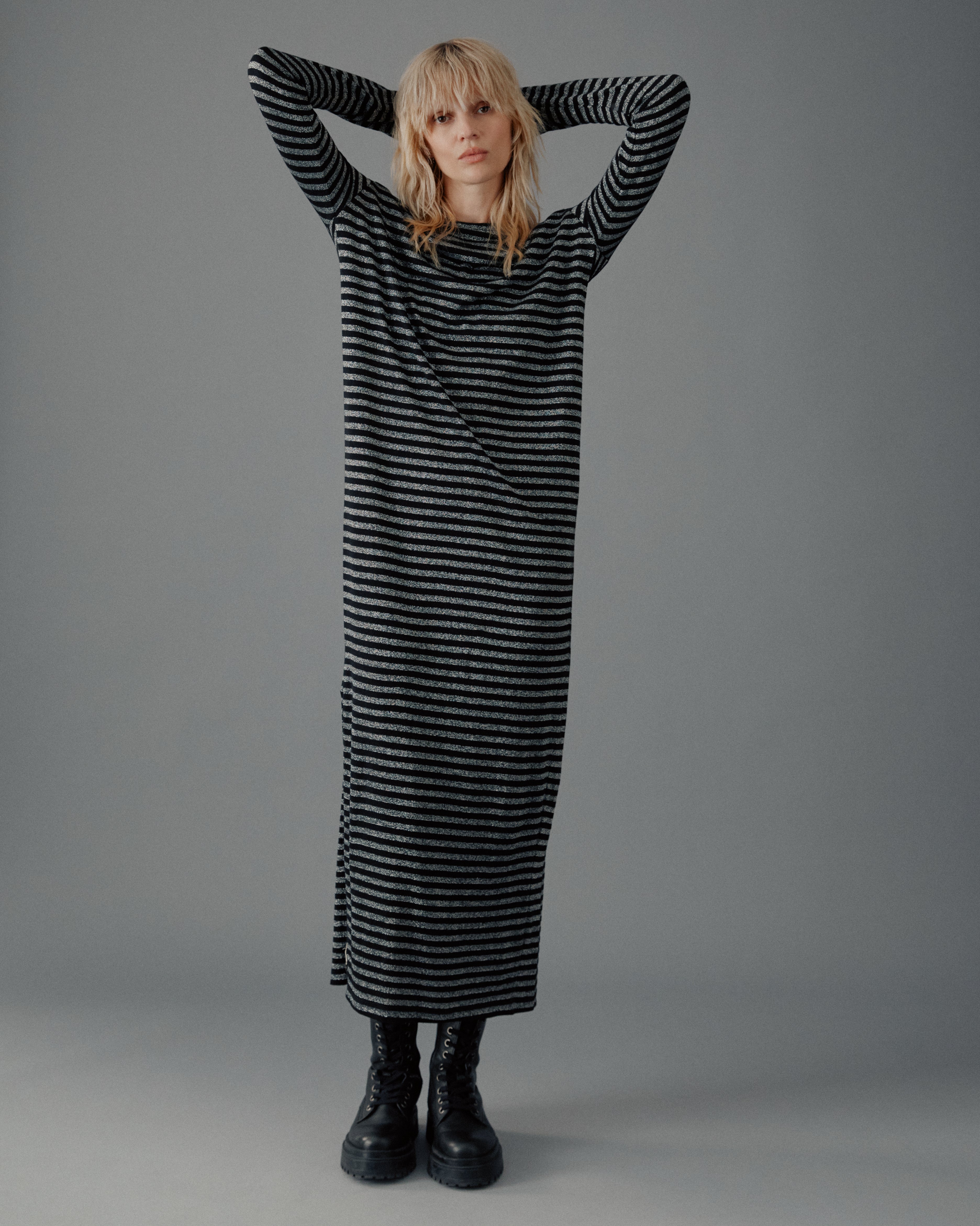 MIKUTA | The Striped Sparkly Longsleeve Dress MIKUTA | The Striped Sparkly Longsleeve Dress