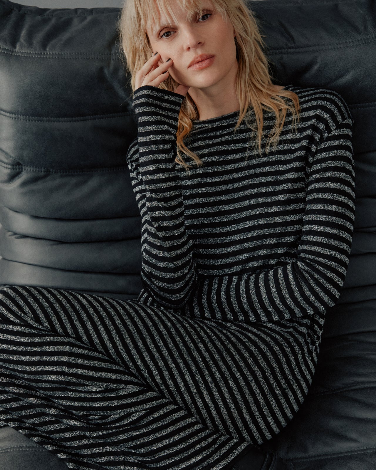 The Striped Sparkly Longsleeve Dress