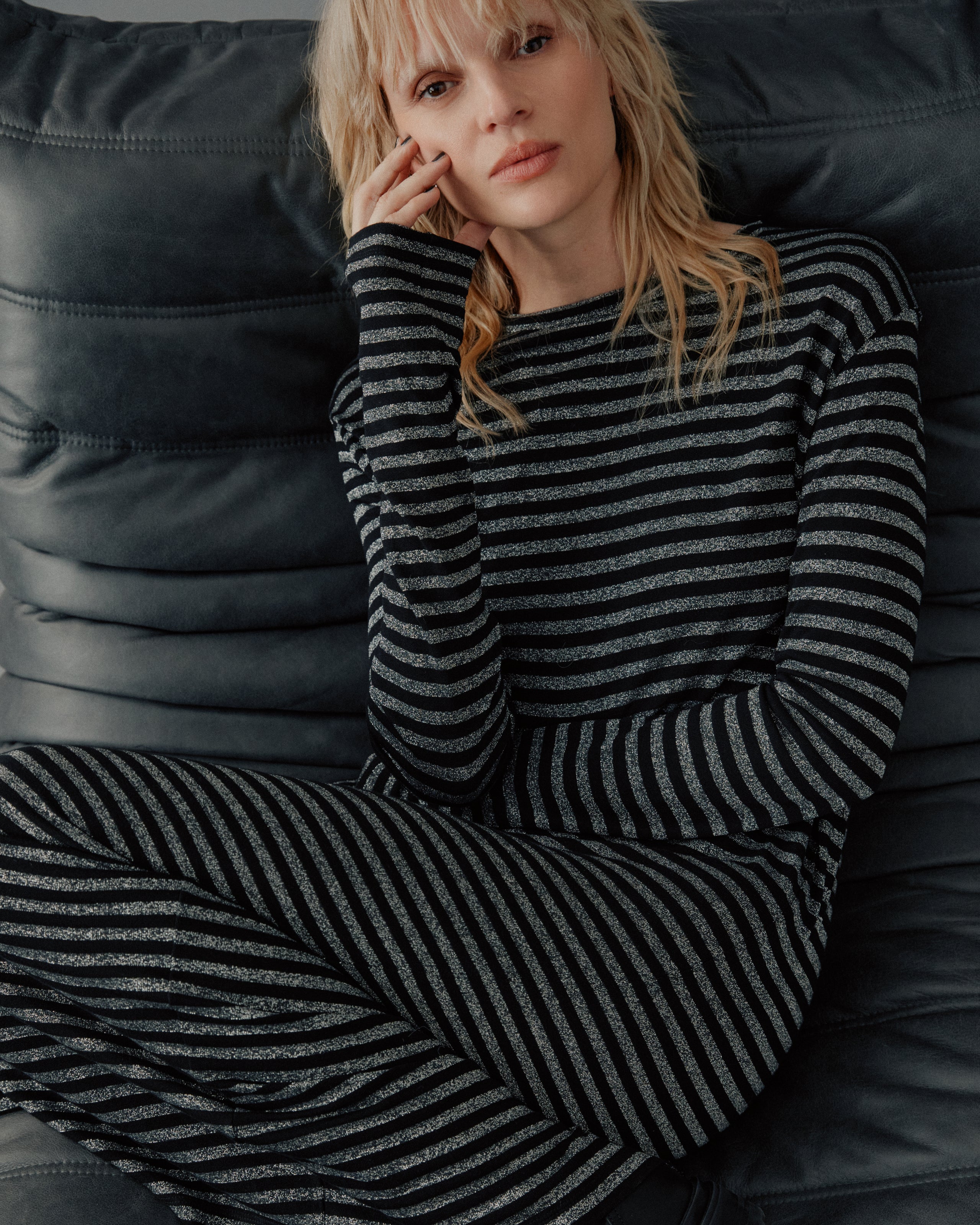 The Striped Sparkly Longsleeve Dress