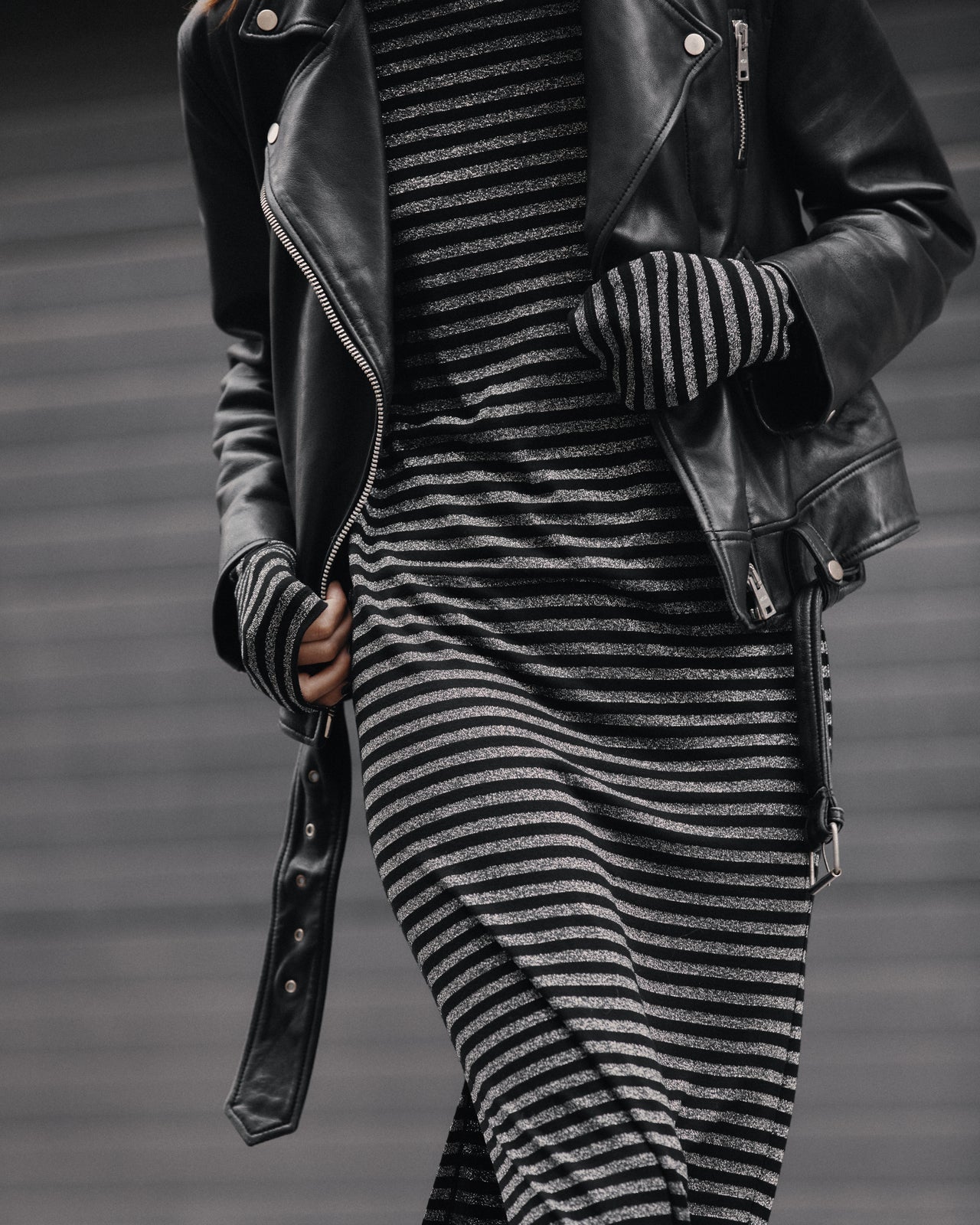 The Striped Sparkly Longsleeve Dress