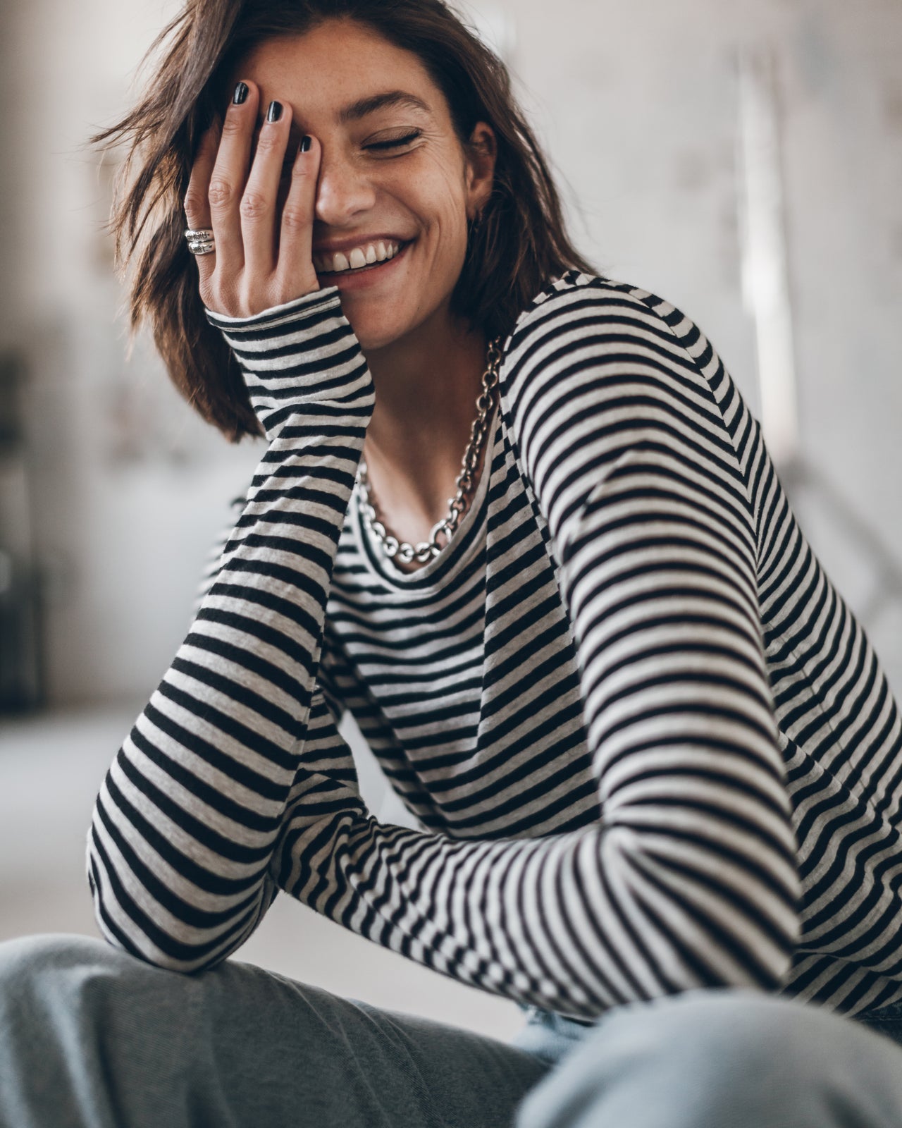 The Striped Thin Linen Longsleeve