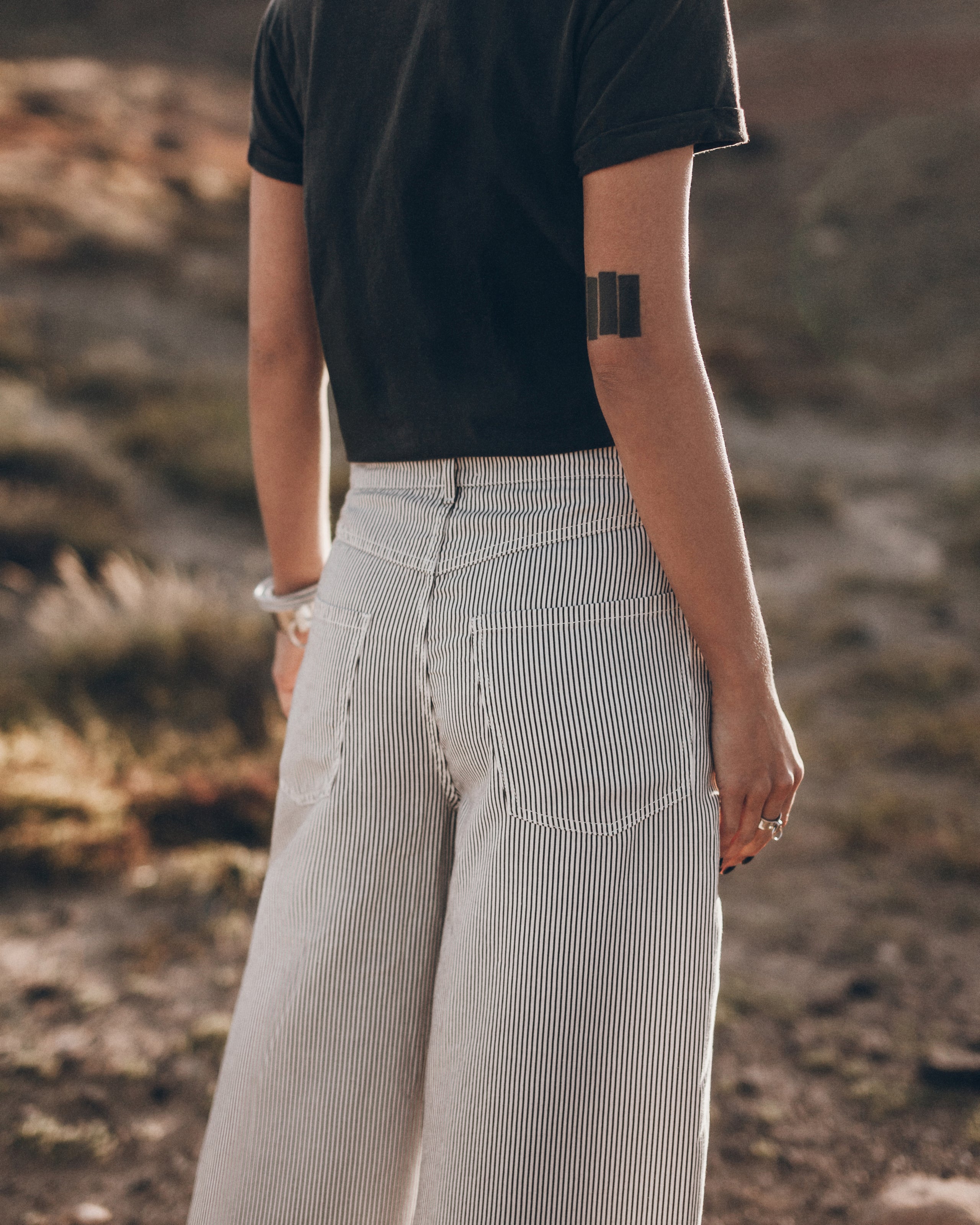 The Striped Tied Waist Pants