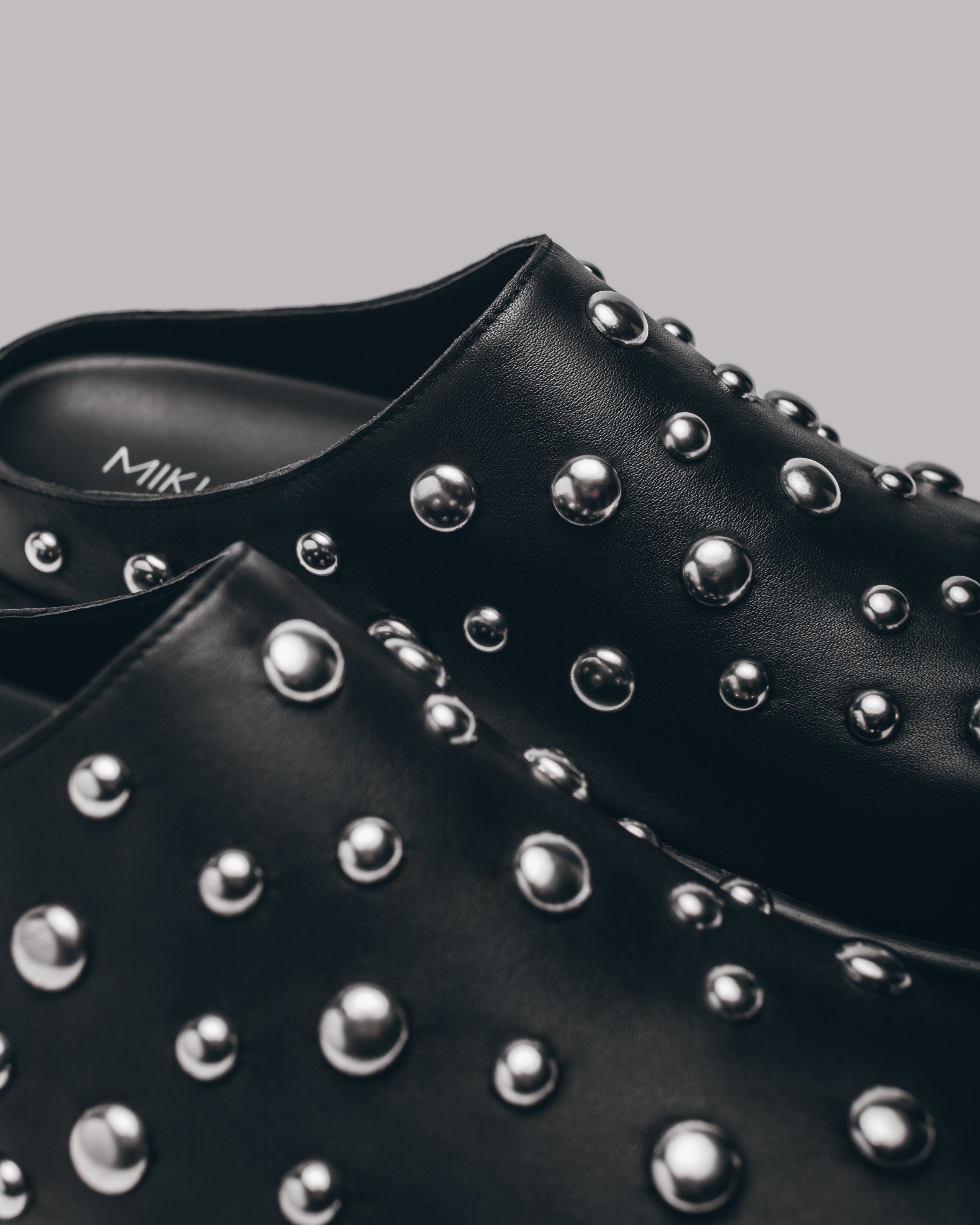 The Studded Leather Mules