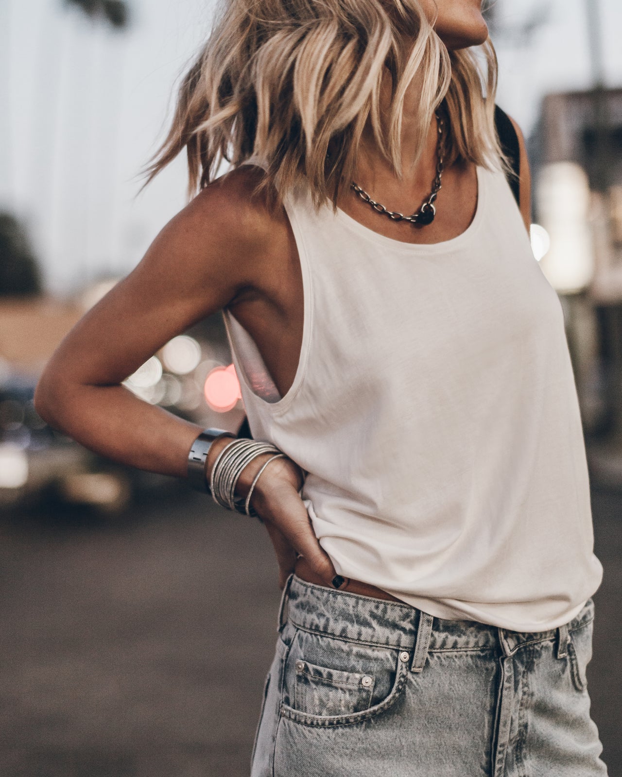 The White Base Tank Top