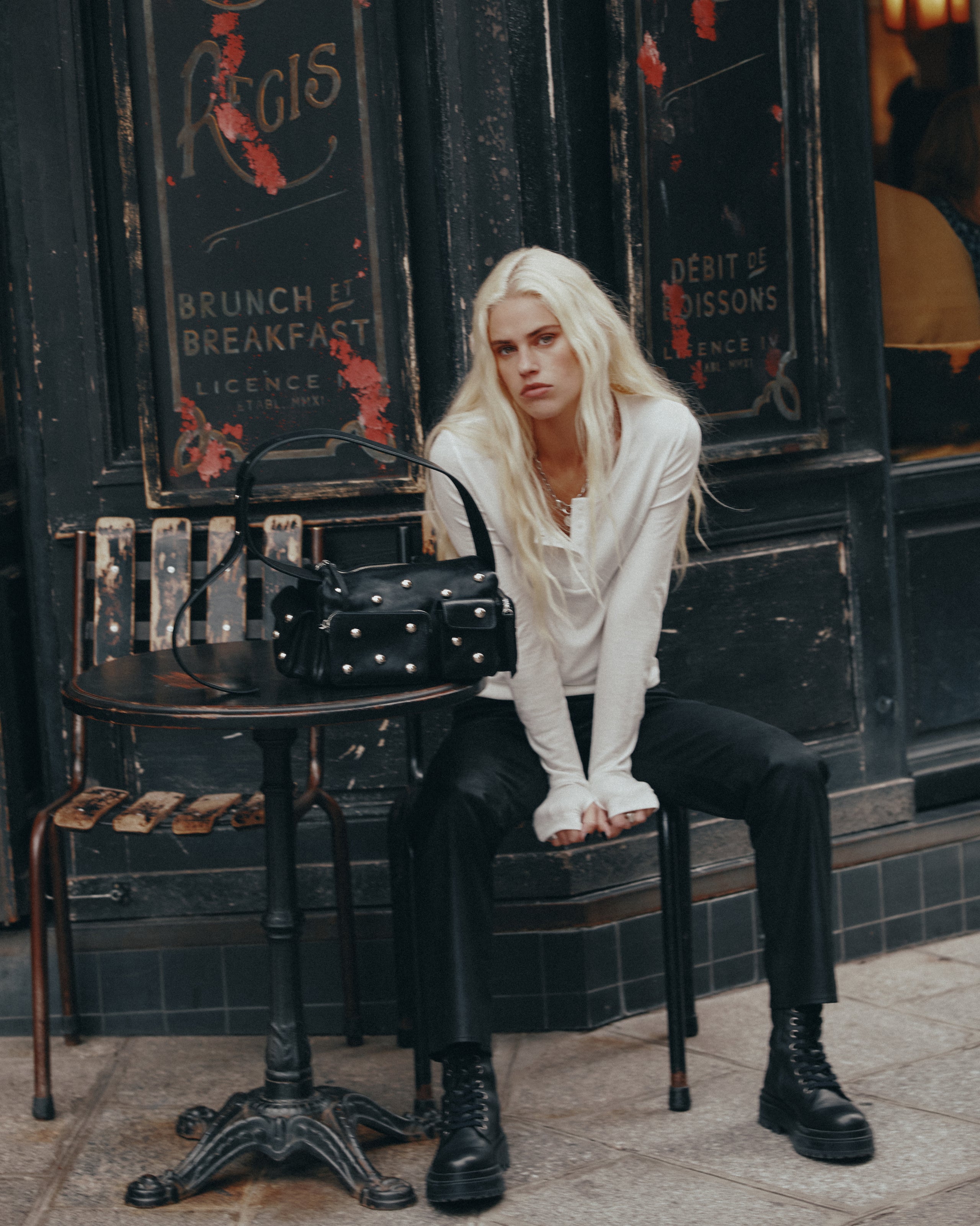 The White Buttoned Ribbed Longsleeve