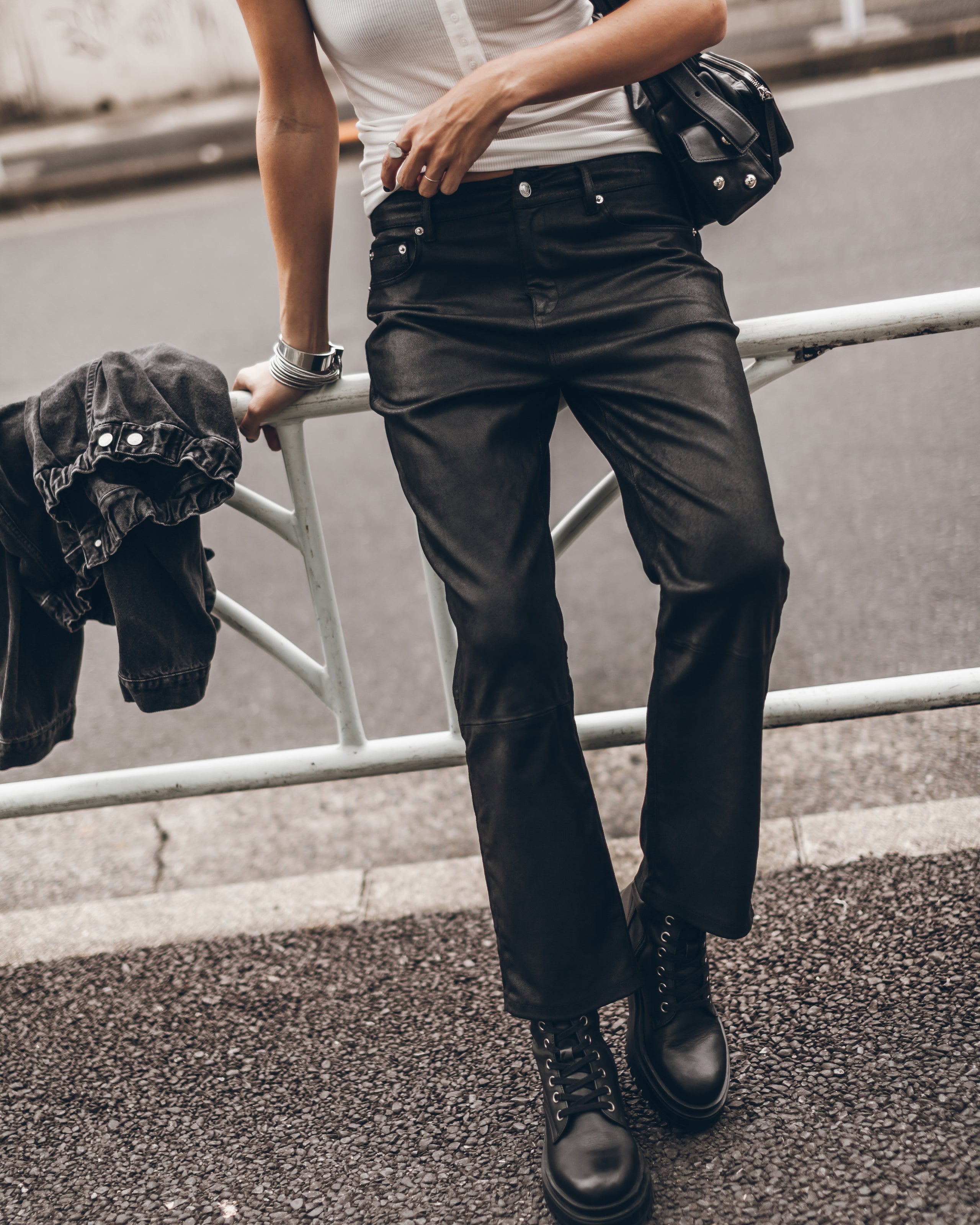 The Straight Leather Pants