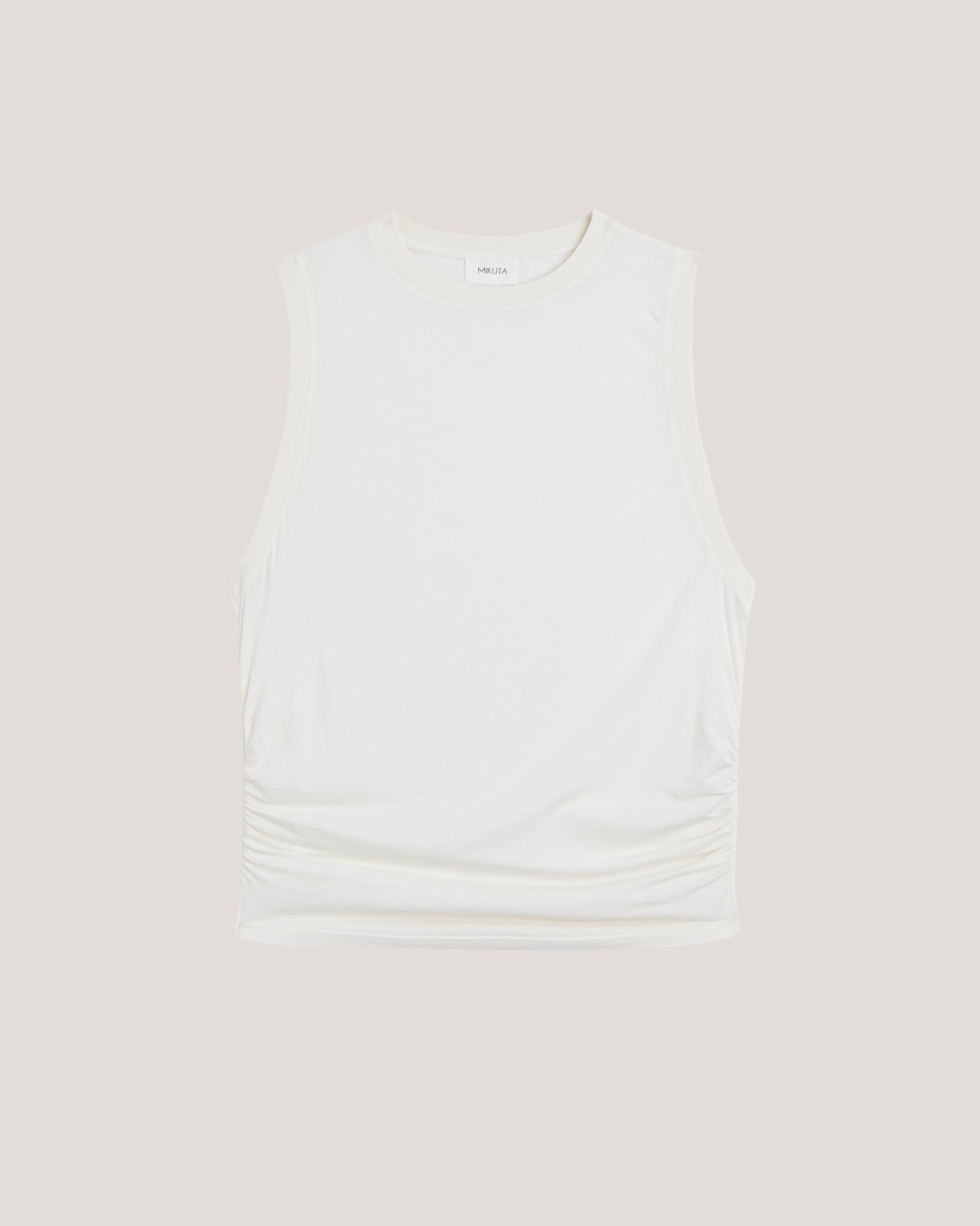 The White Draped Tank Top