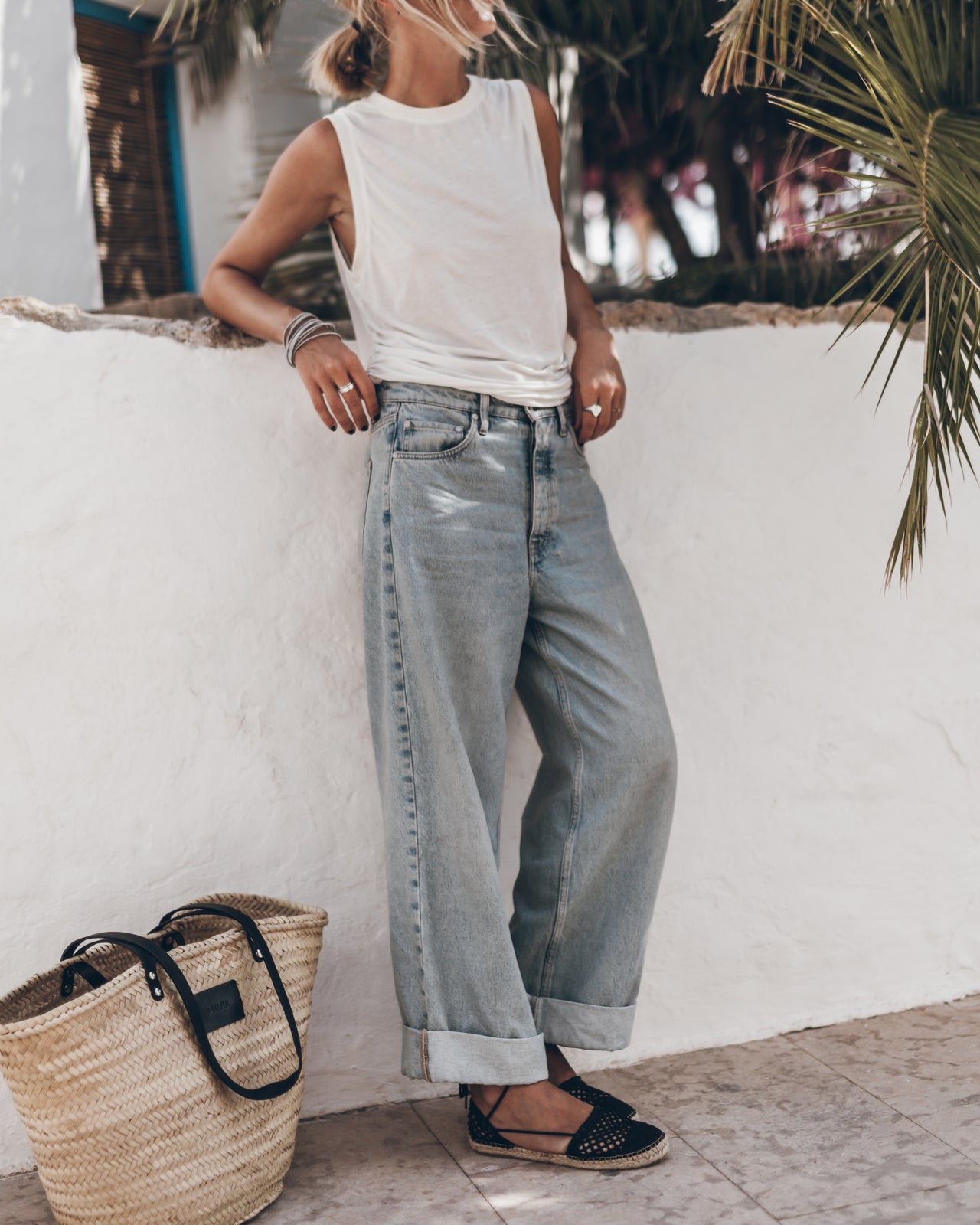 The White Draped Tank Top