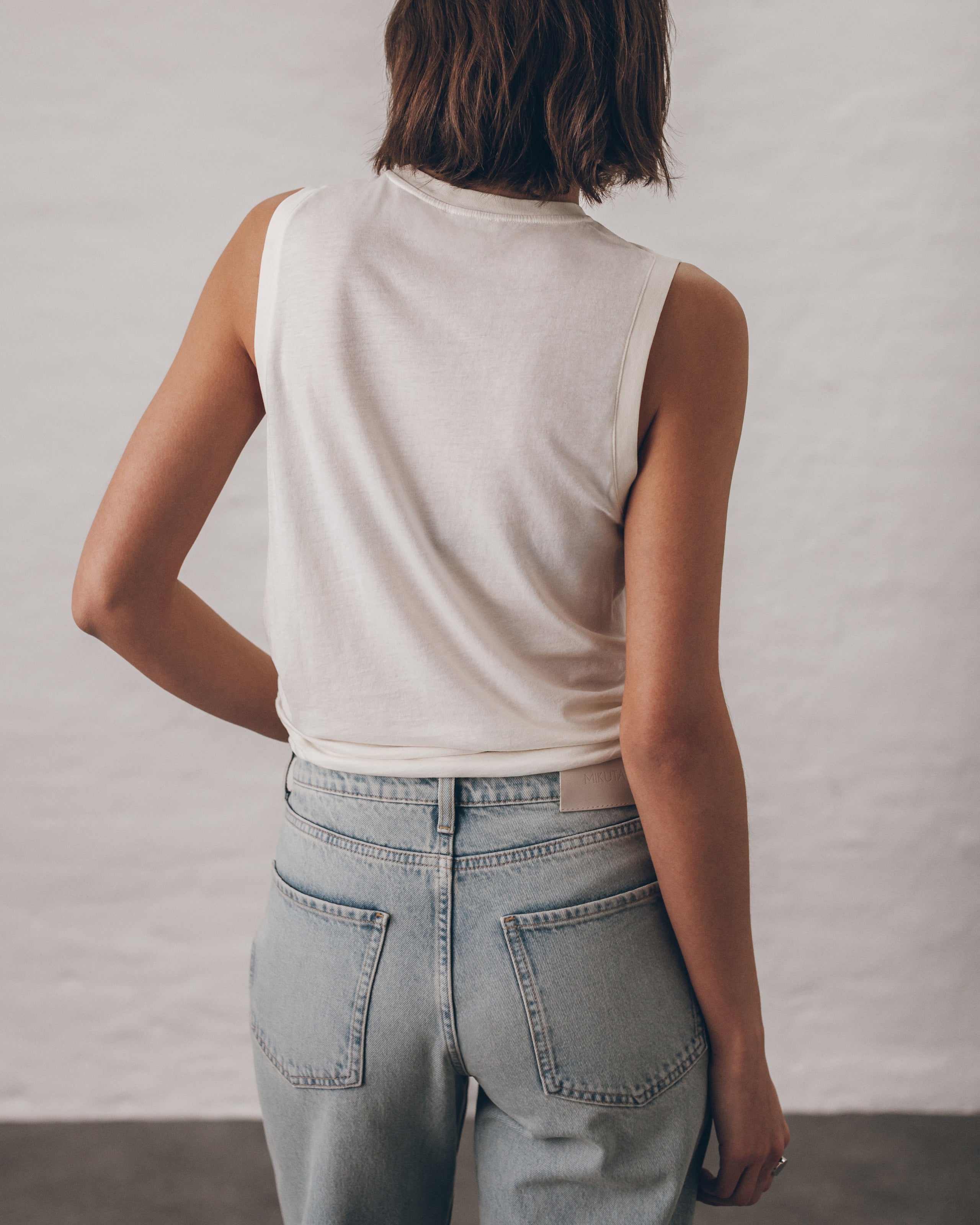 The White Draped Tank Top