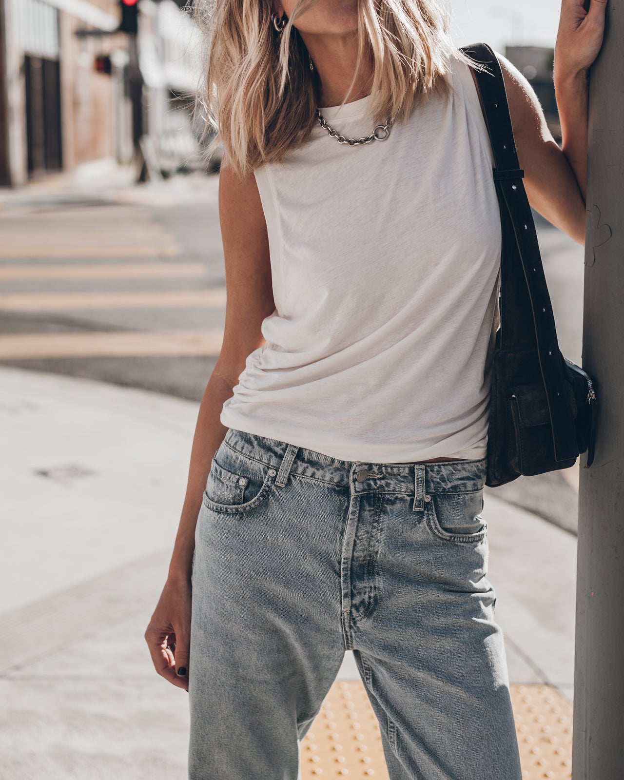 The White Draped Tank Top