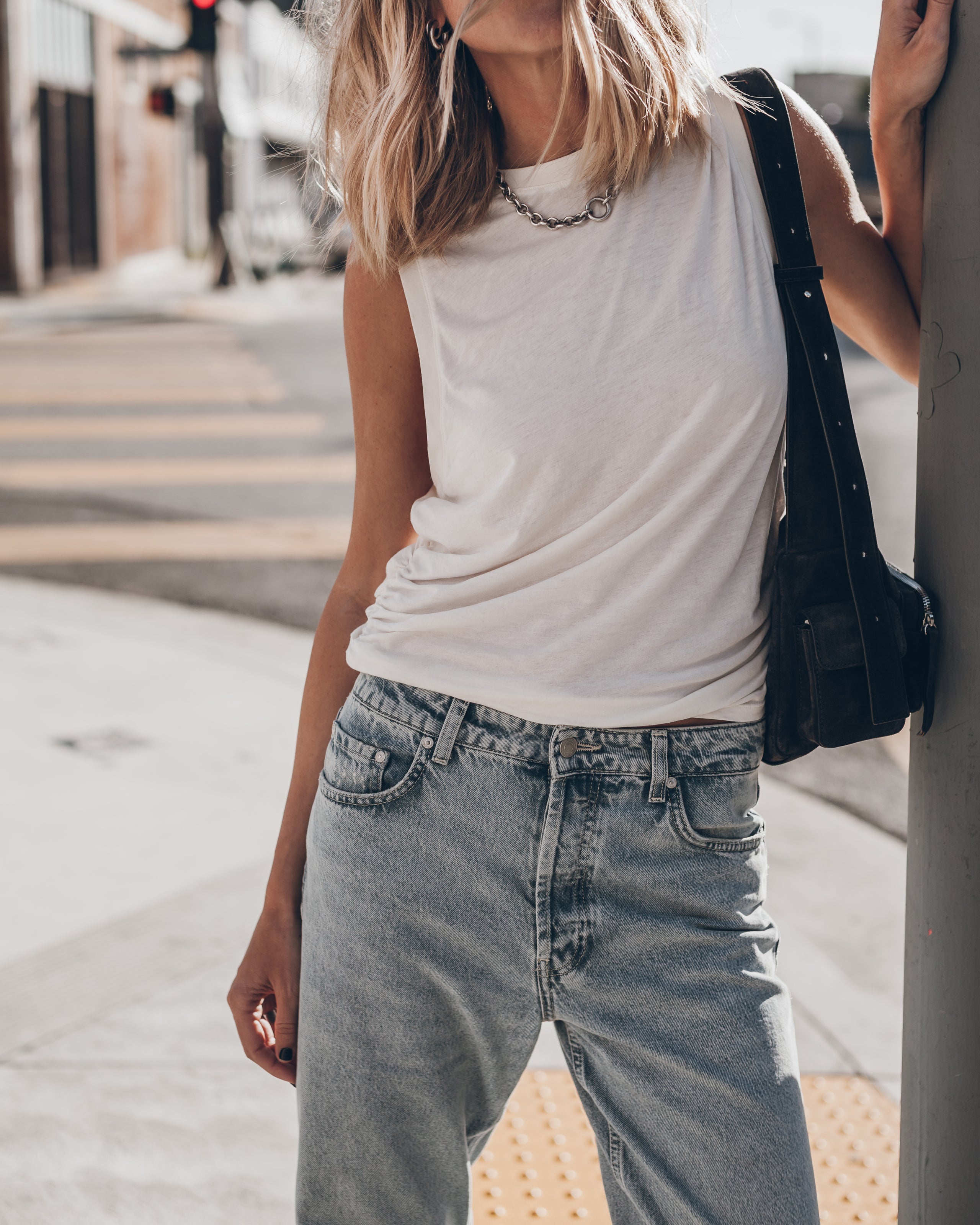 The White Draped Tank Top