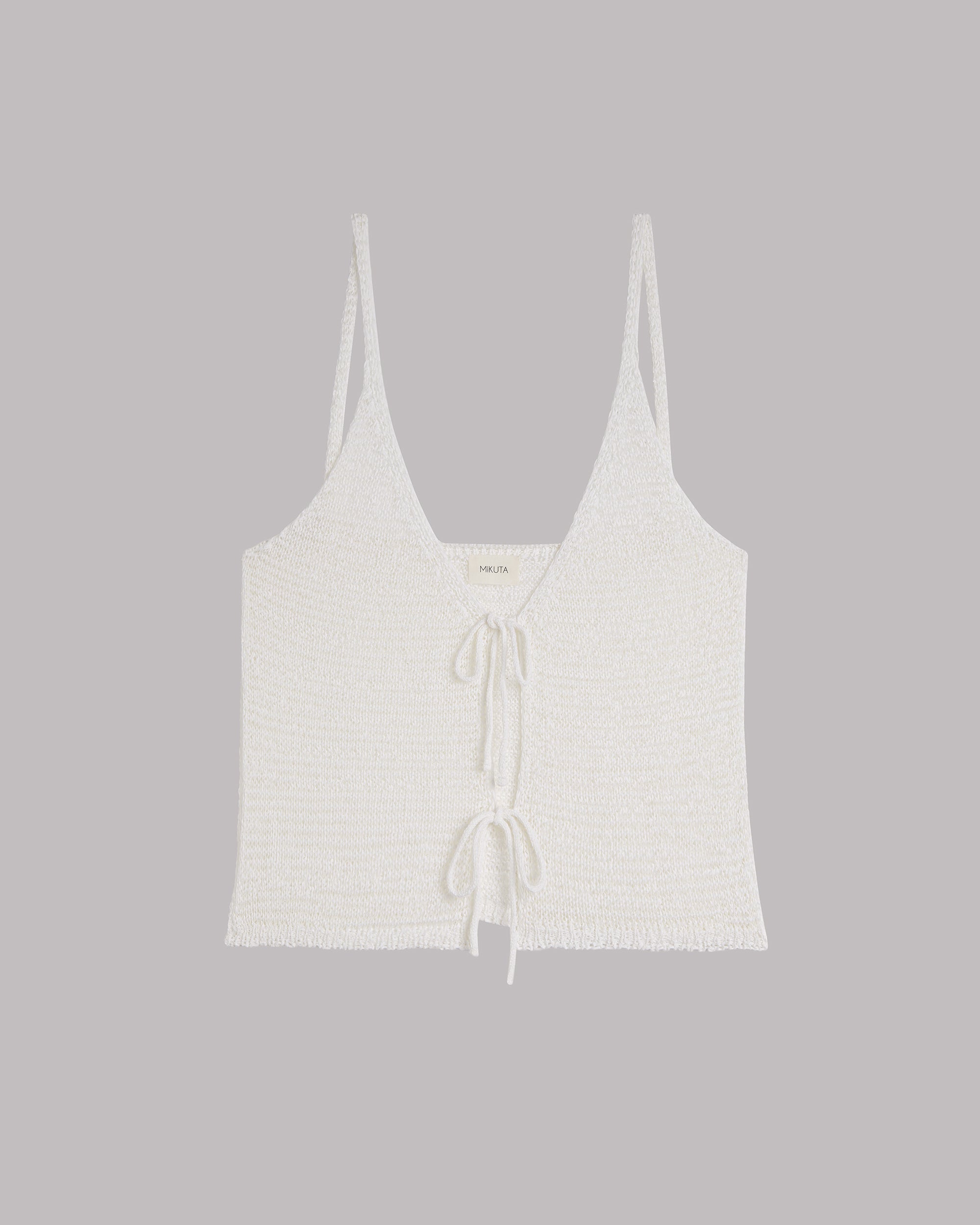 The White Knitted Vest Top