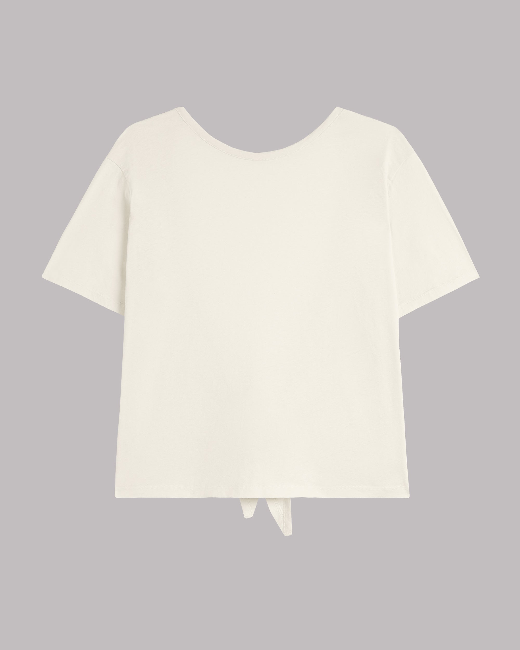 White t-shirt on a gray background