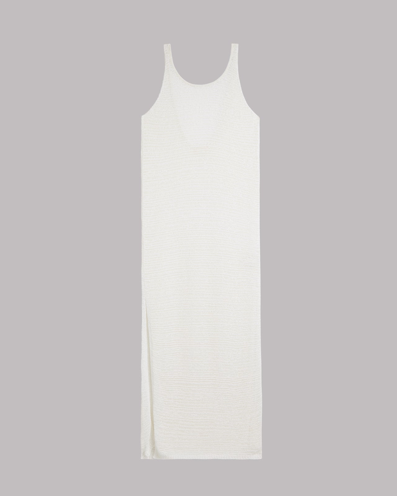 The White Long Knitted Dress