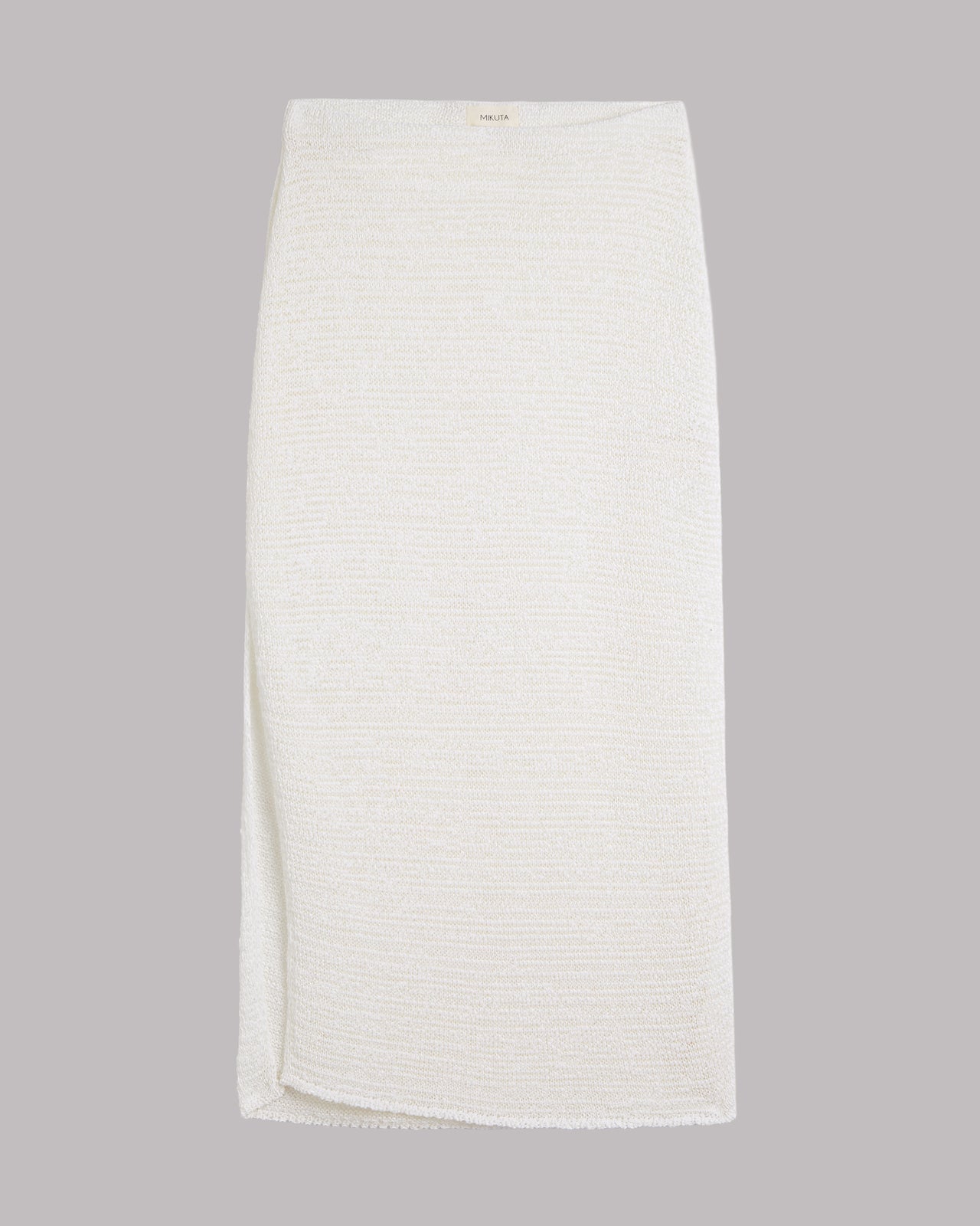 The White Long Knitted Skirt