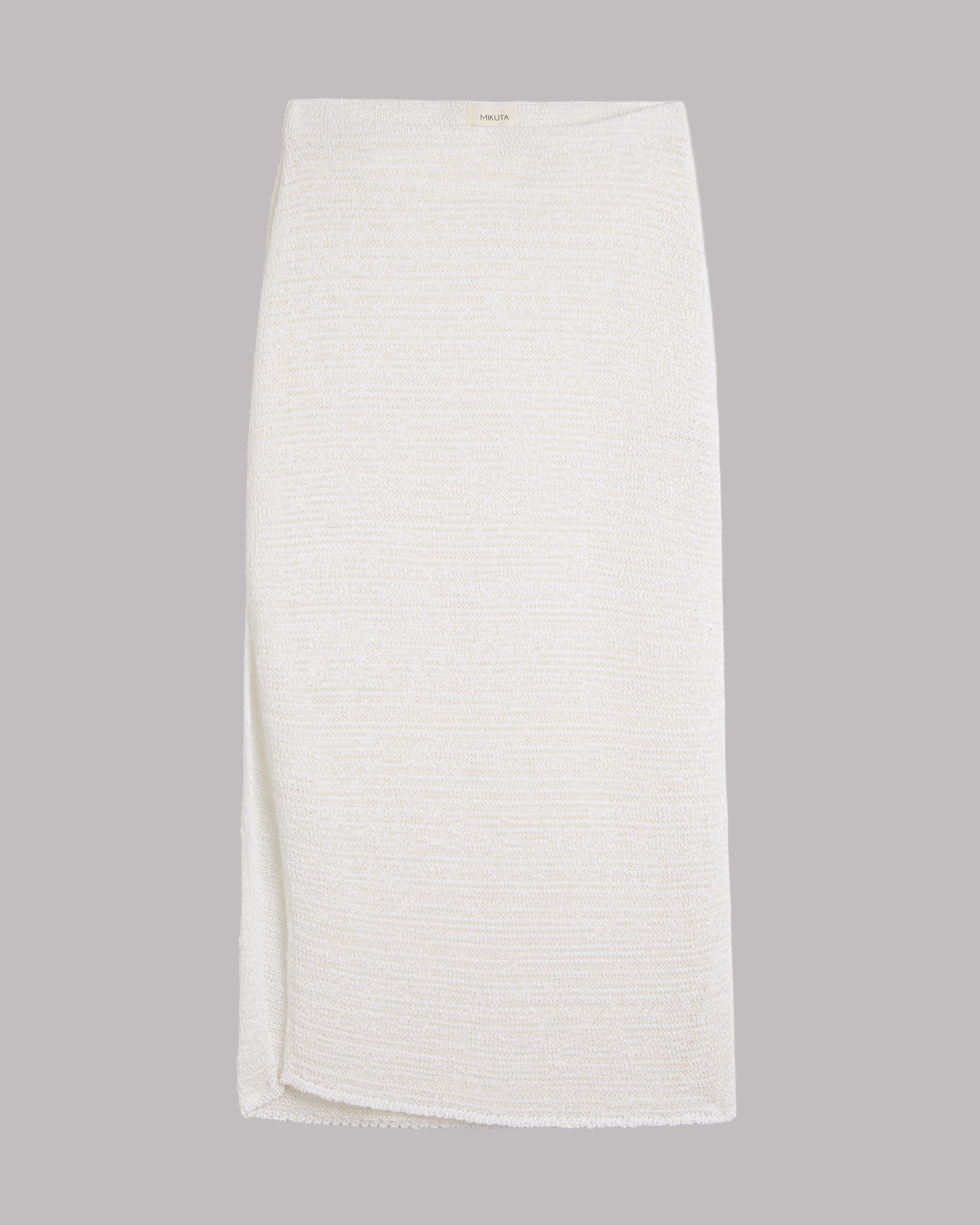 The White Long Knitted Skirt