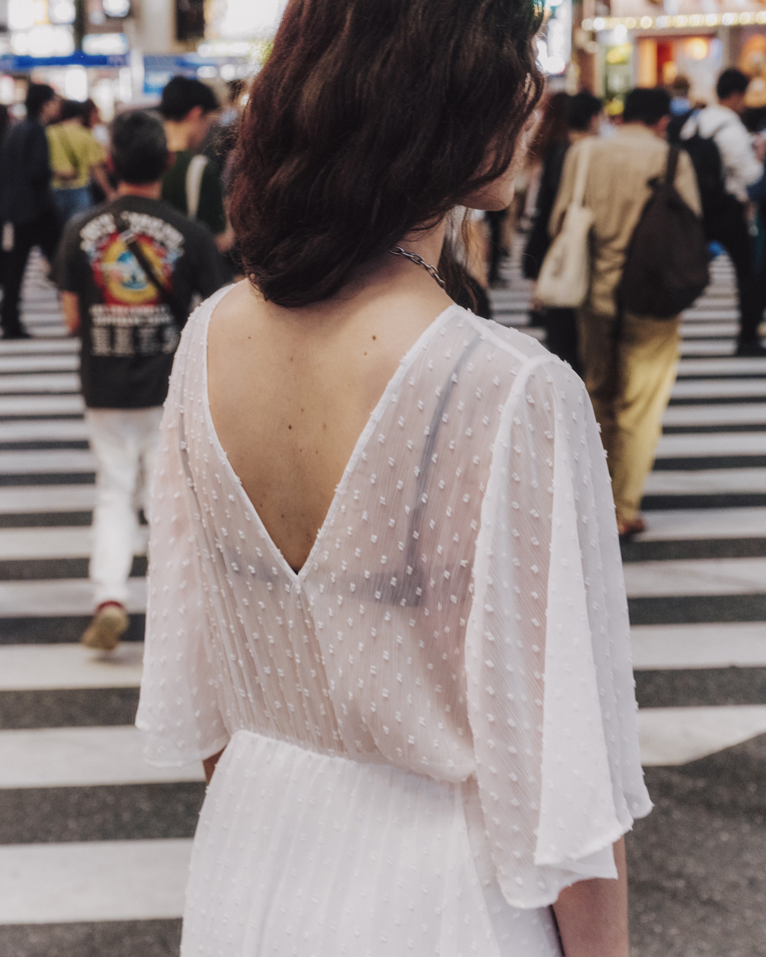 The White Long Ruffle Dress