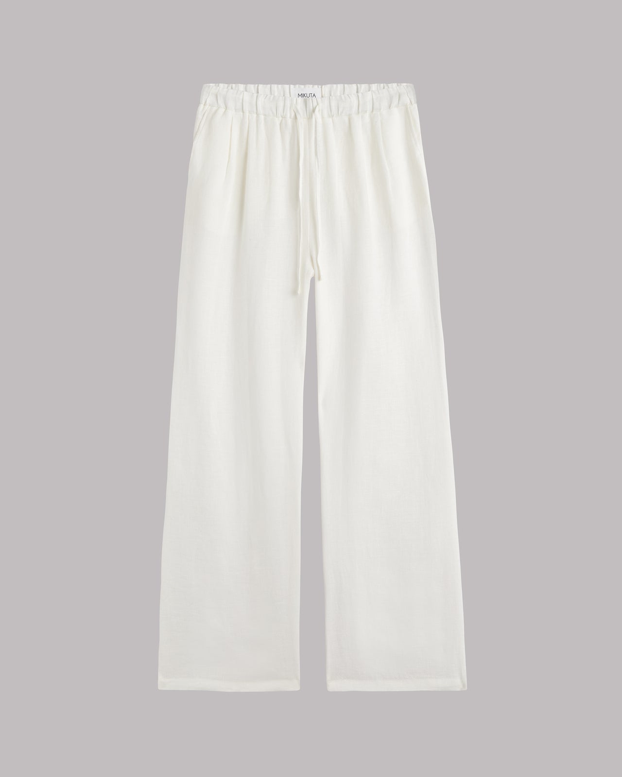 The White Loose Linen Pants