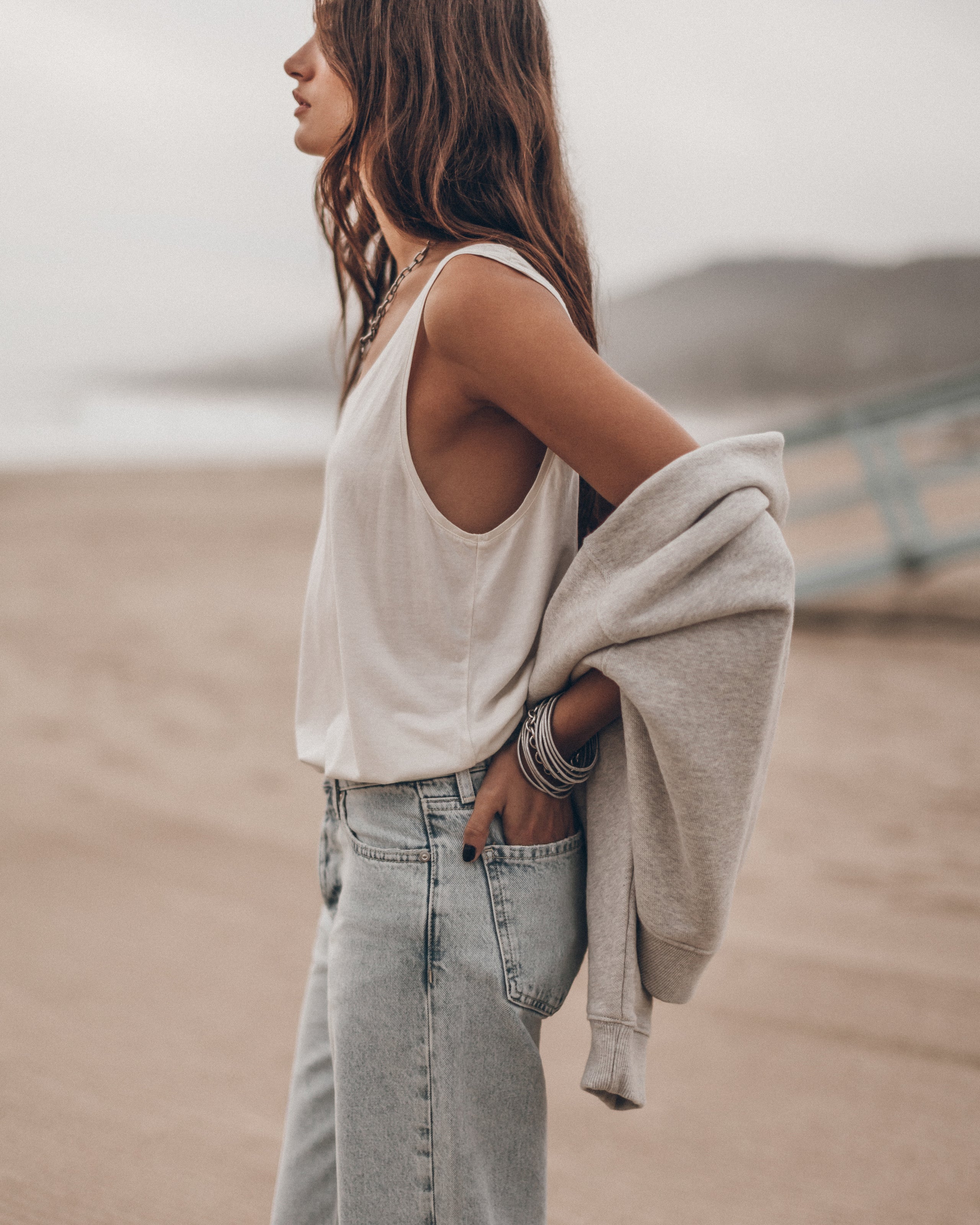 The White Base Tank Top