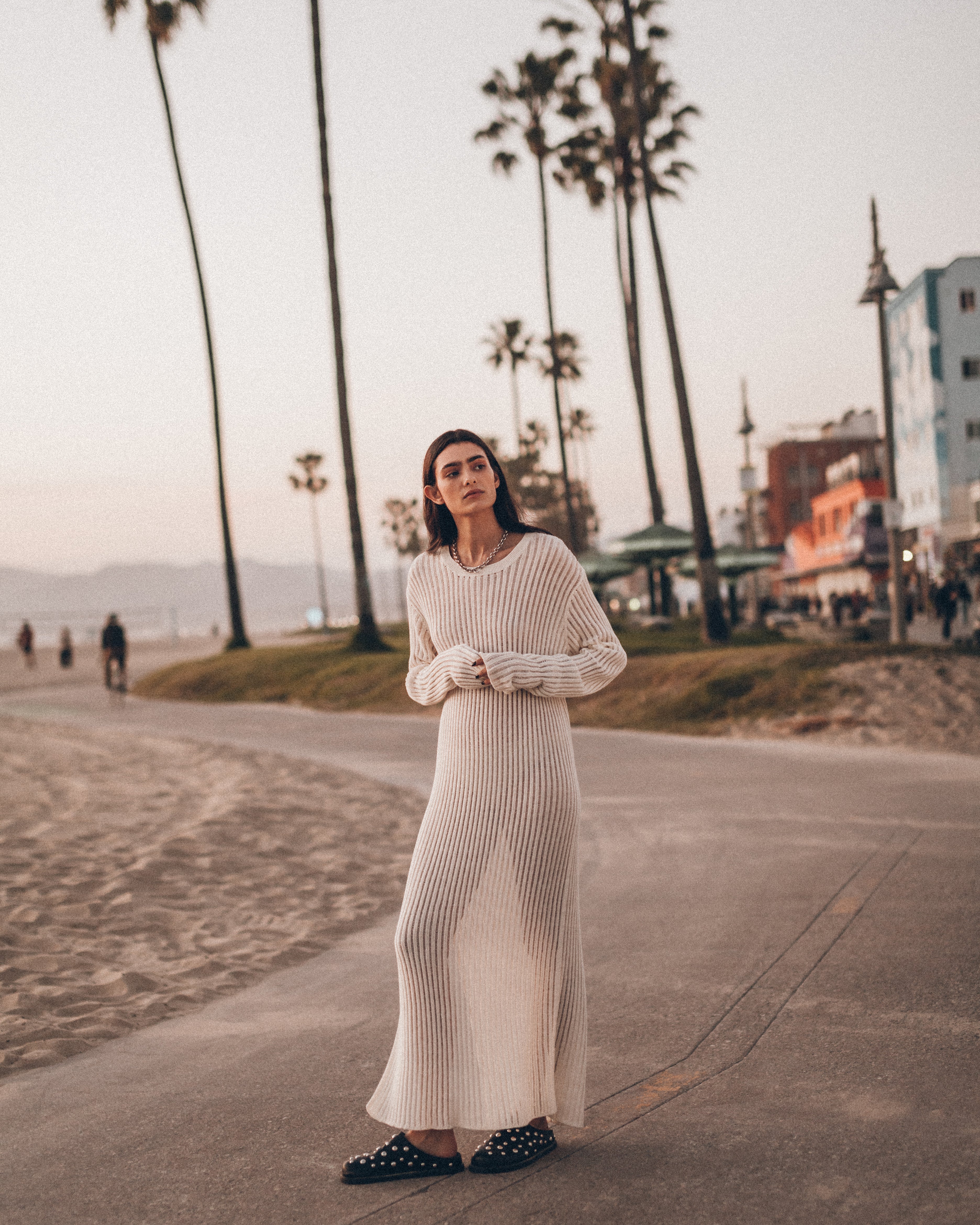 white summer dress with long sleeves White V Neck Smocked Cut Out Long Sleeve Maxi Dress Small