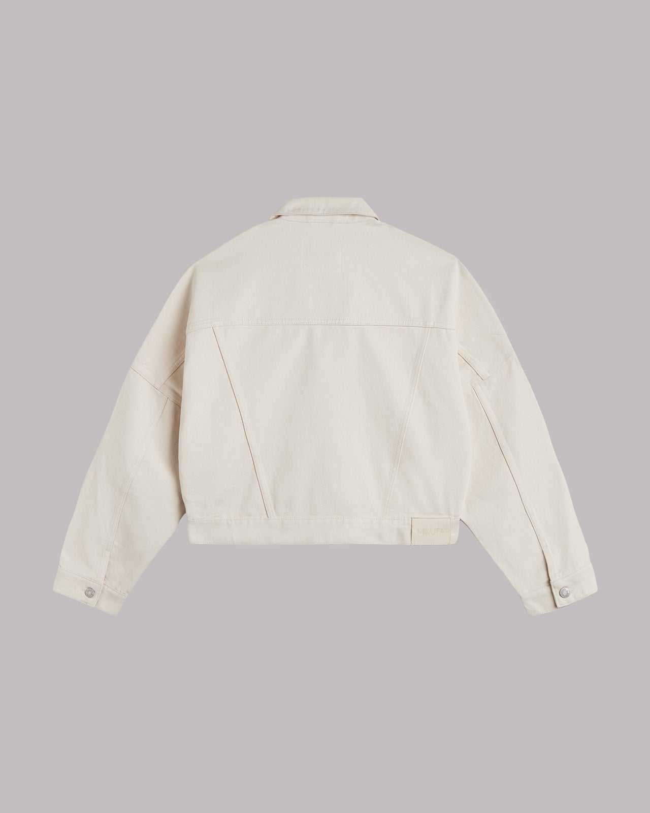 White Cropped Denim Jacket - Product photo