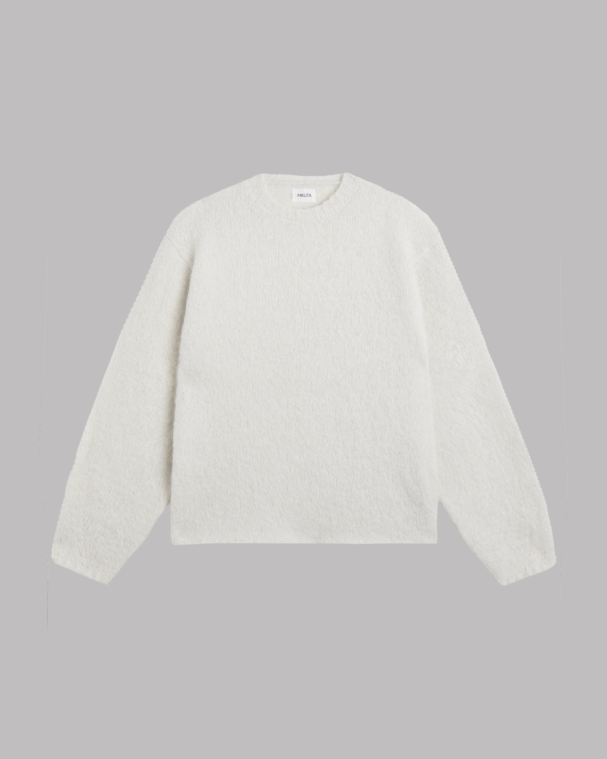 The White Fluffy Alpaca Knit Sweater