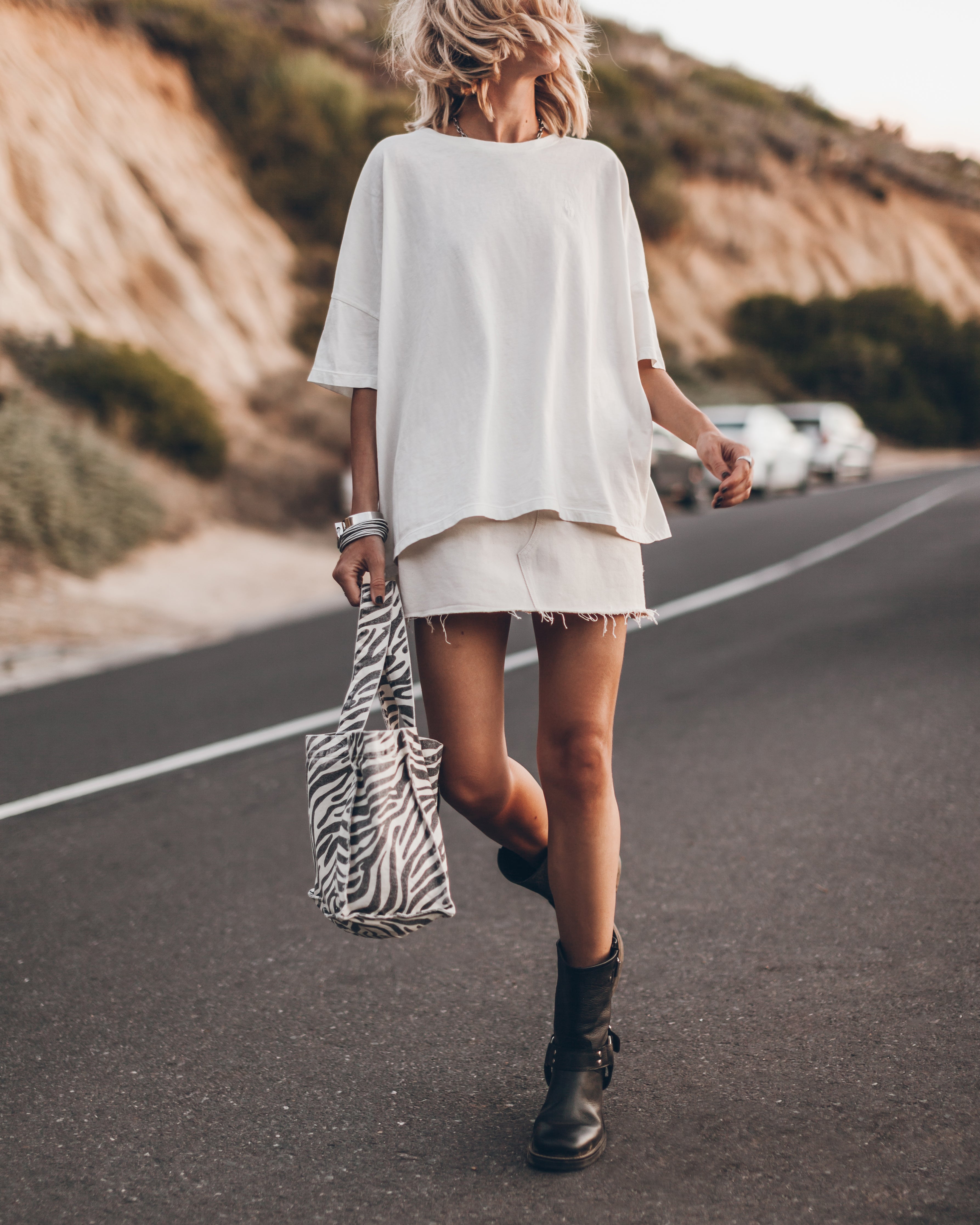 MIKUTA The White Denim Skirt - Main Image