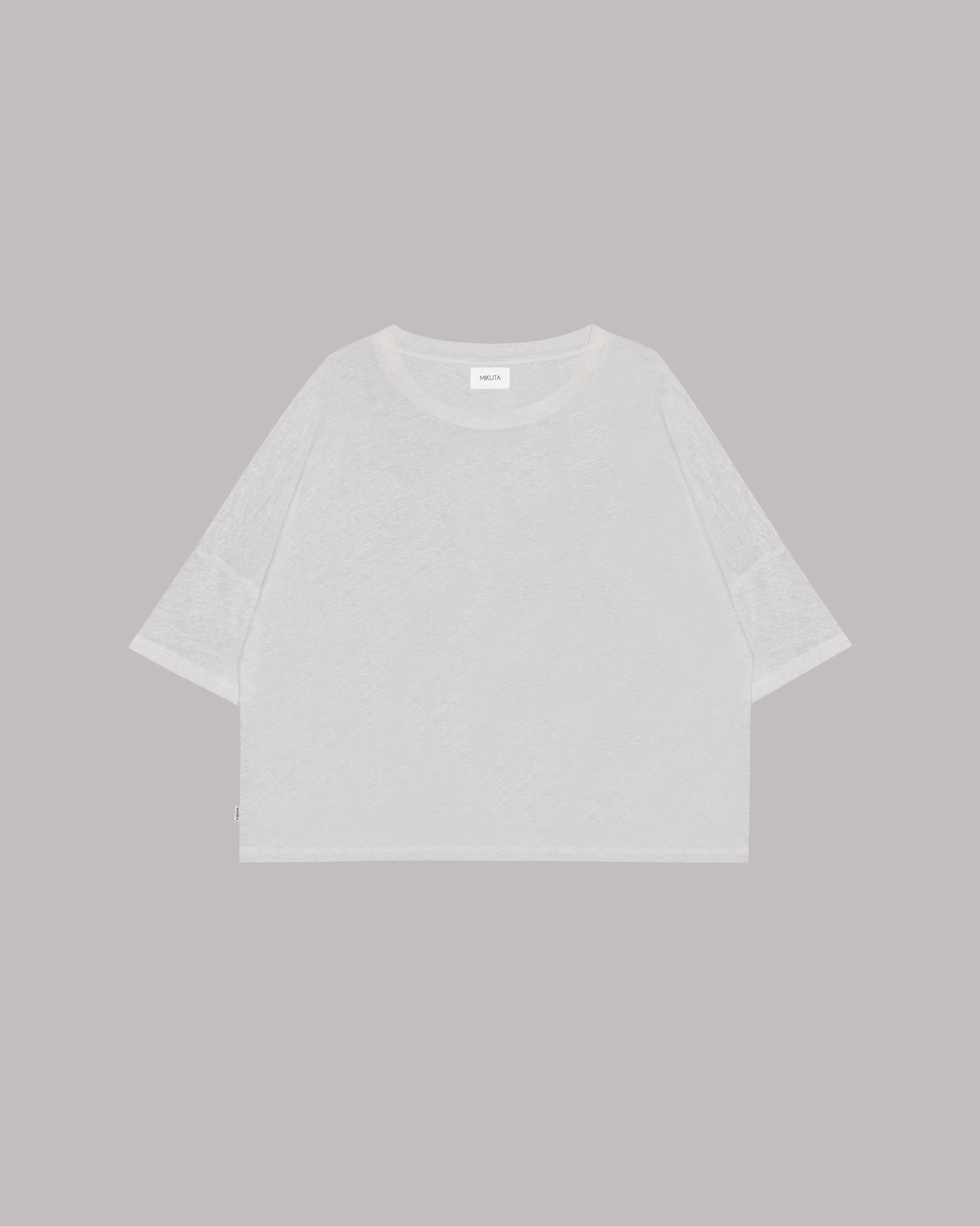 The White Loose Linen T-Shirt