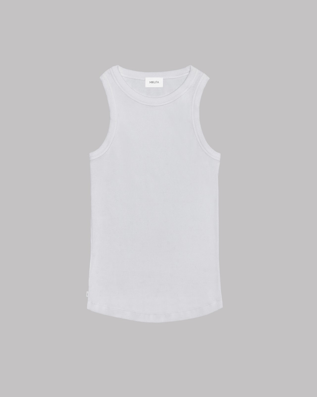 The White Ribbed Standard Tank Top