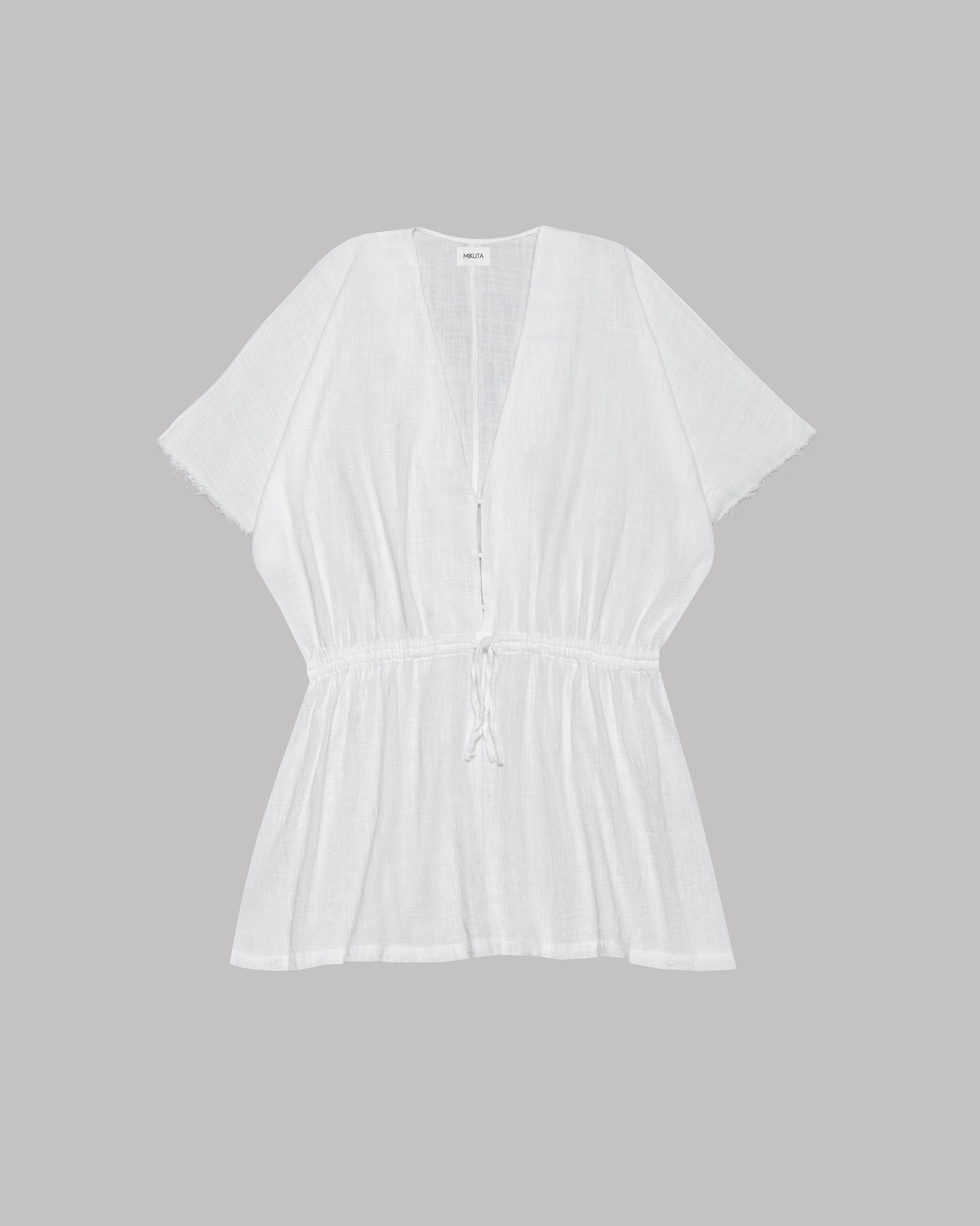 The White Short Kaftan Dress