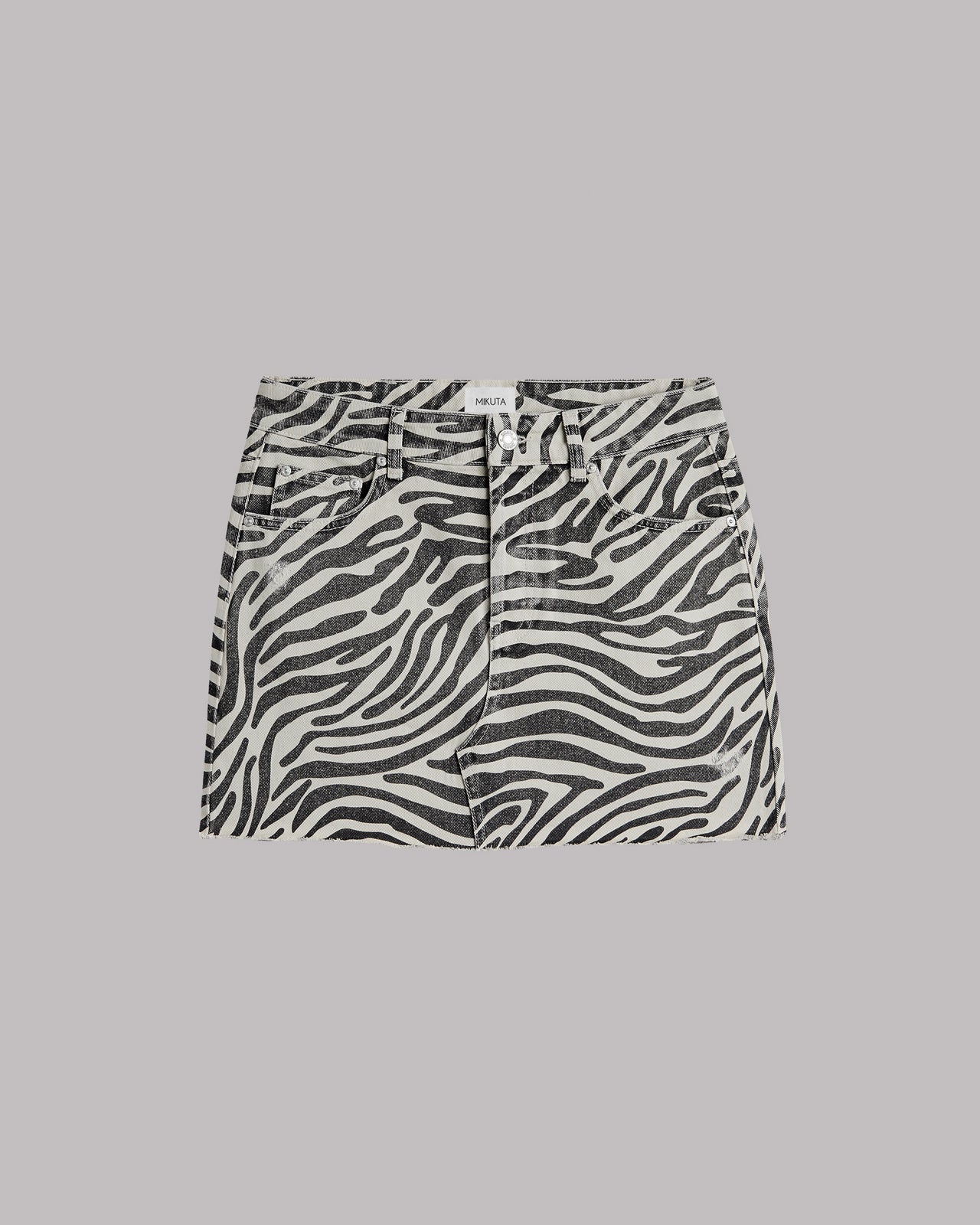 The Zebra Denim Skirt