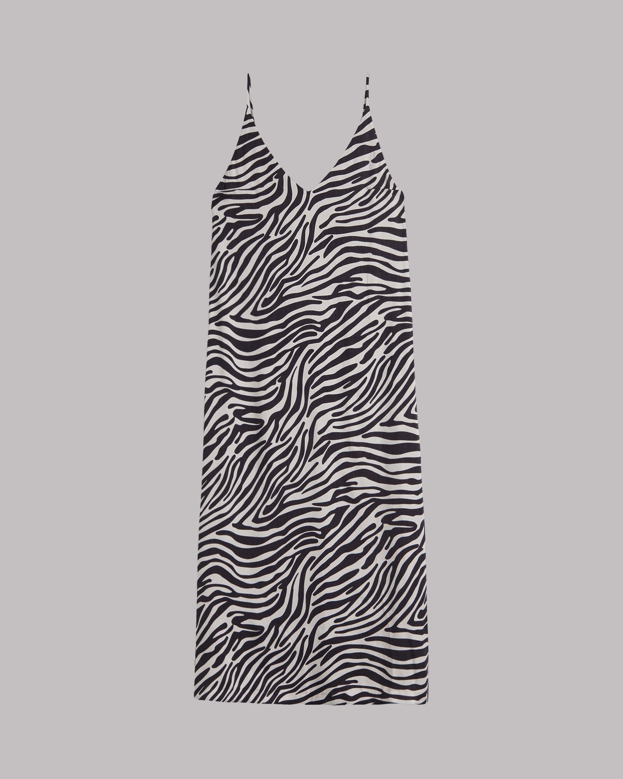 The Zebra Long Lyocell Slip Dress