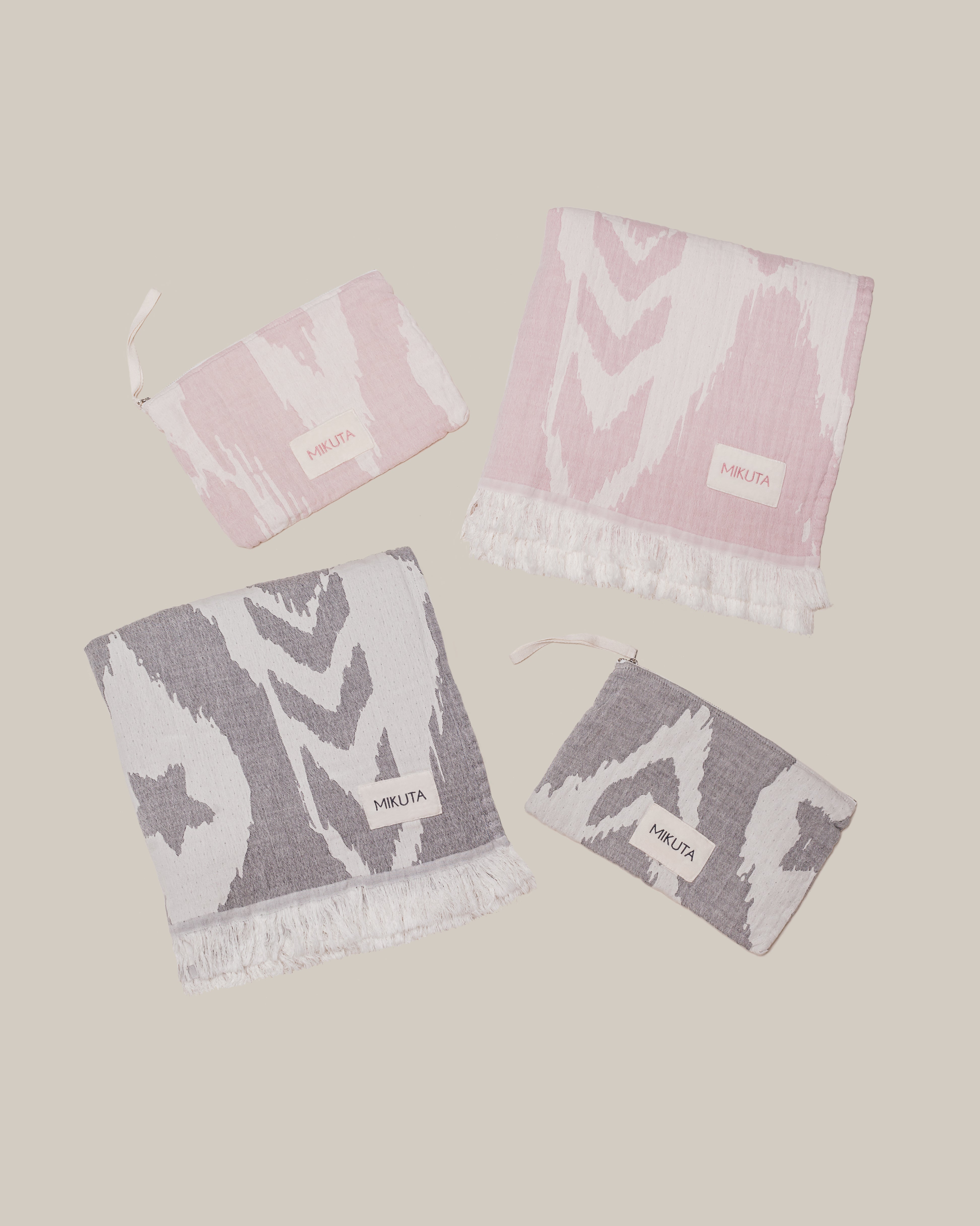 The Pink Beach Towel + Pouch