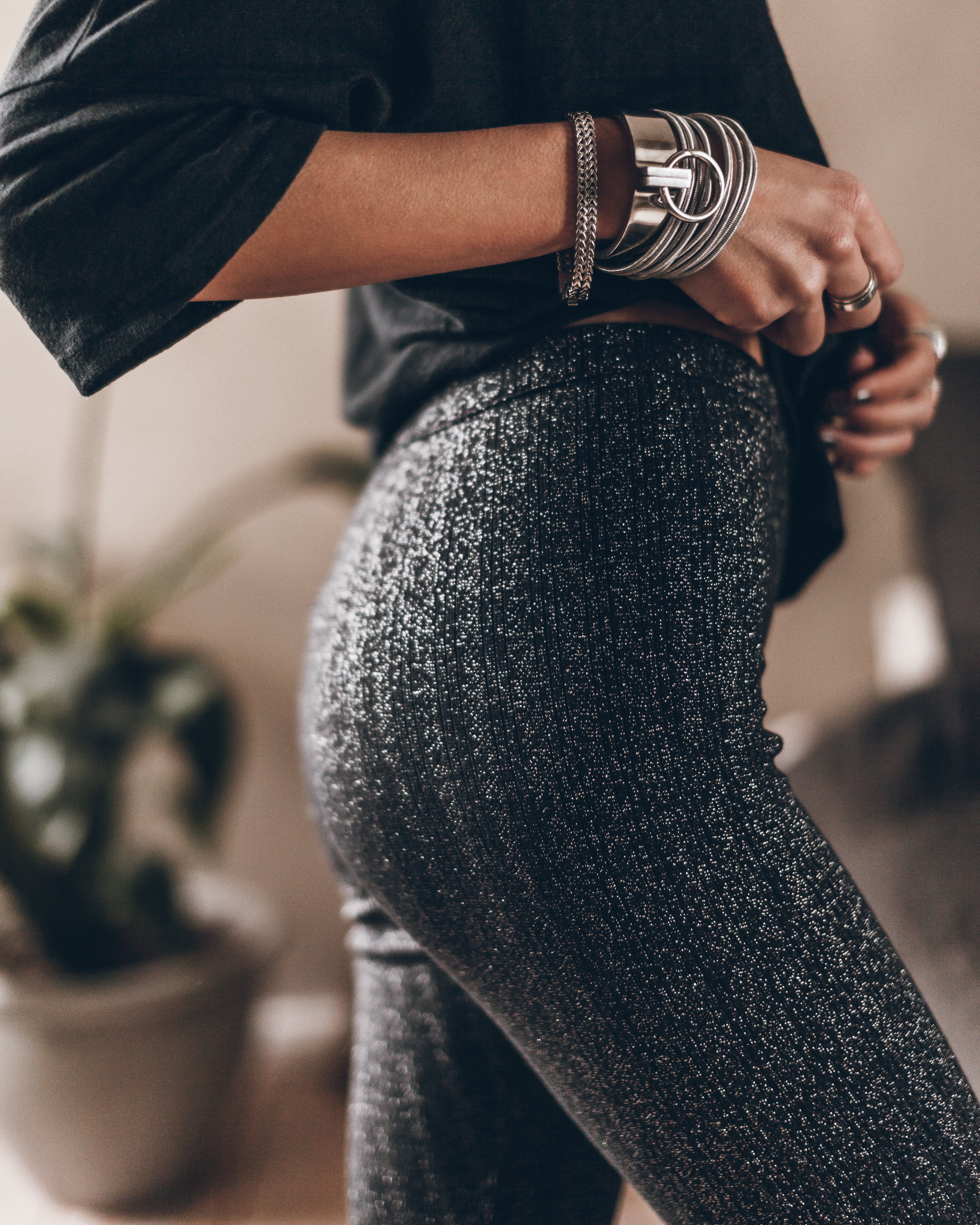 The Sparkly Ribbed Leggings
