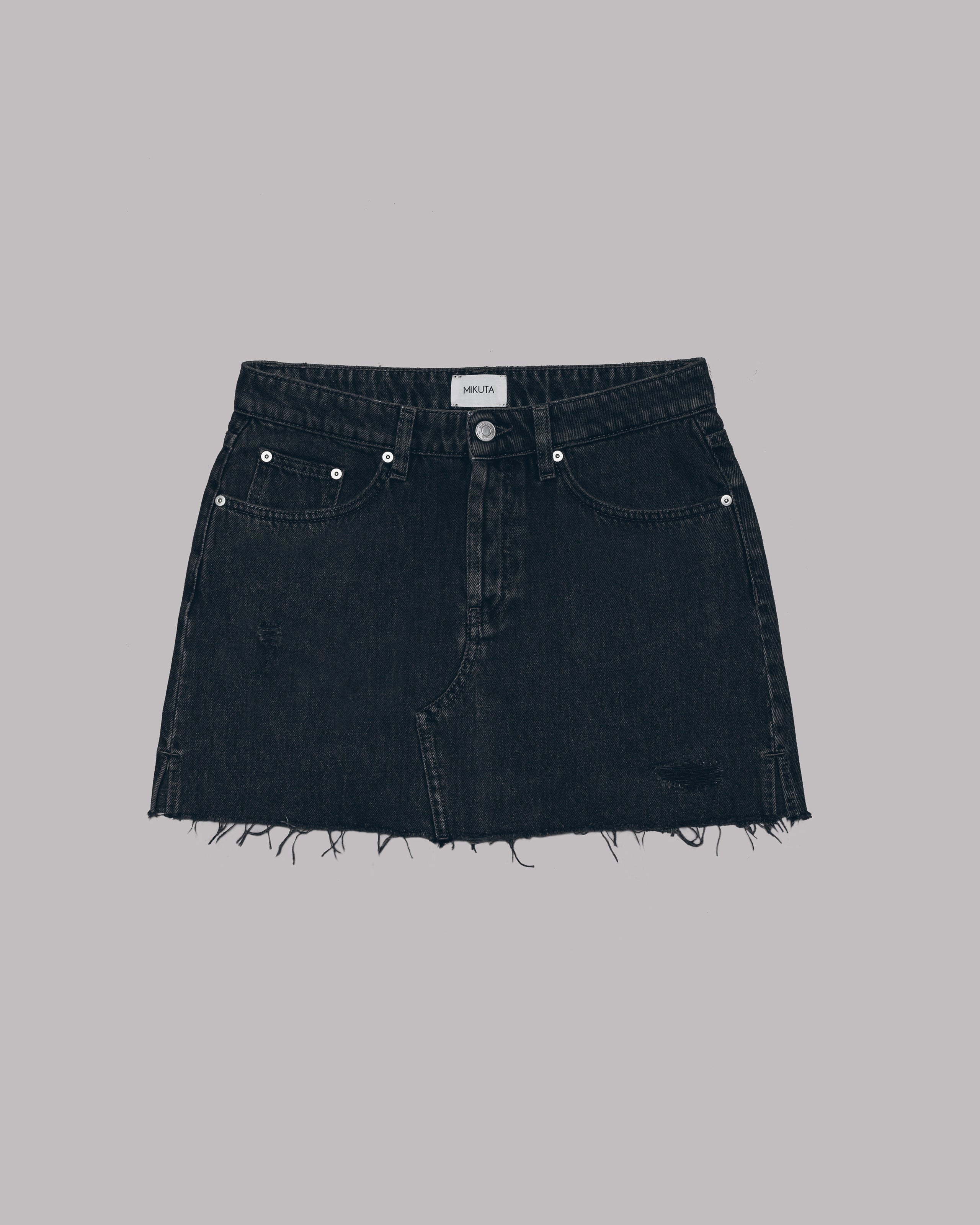 MIKUTA The Black Denim Skirt