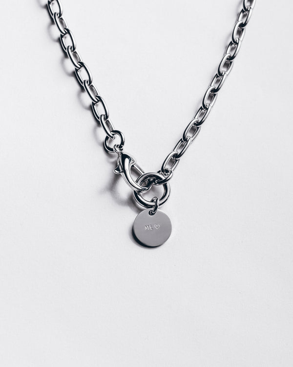 MIKUTA Me-Necklace silver chain - personalized statement necklace