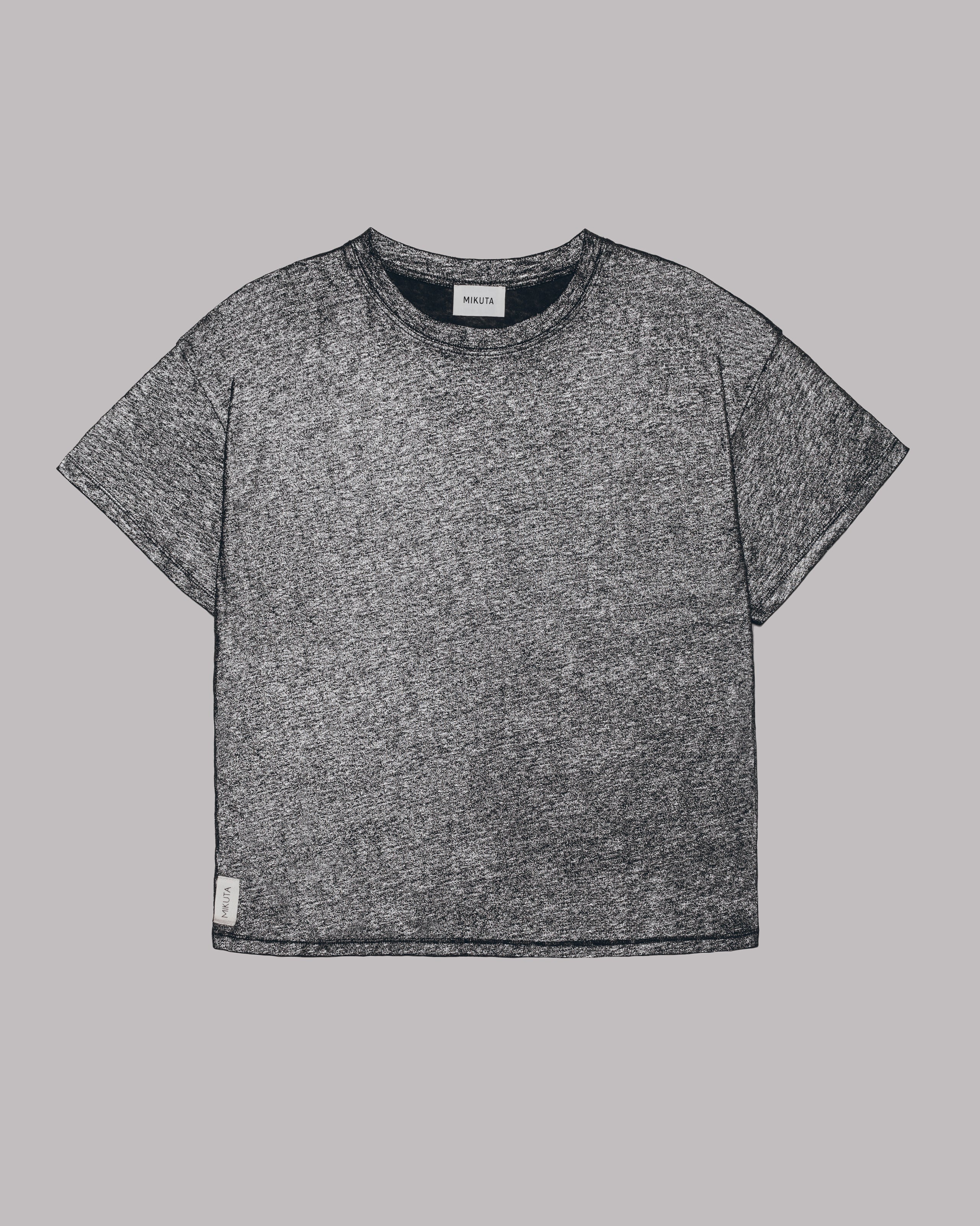 MIKUTA The Glitter Linen Base T-Shirt