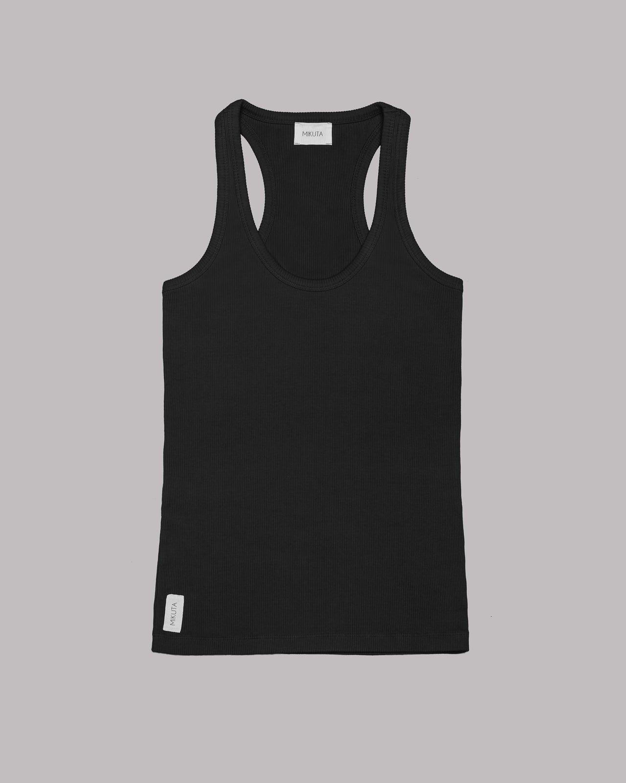 MIKUTA The Black Ribbed Tank Top