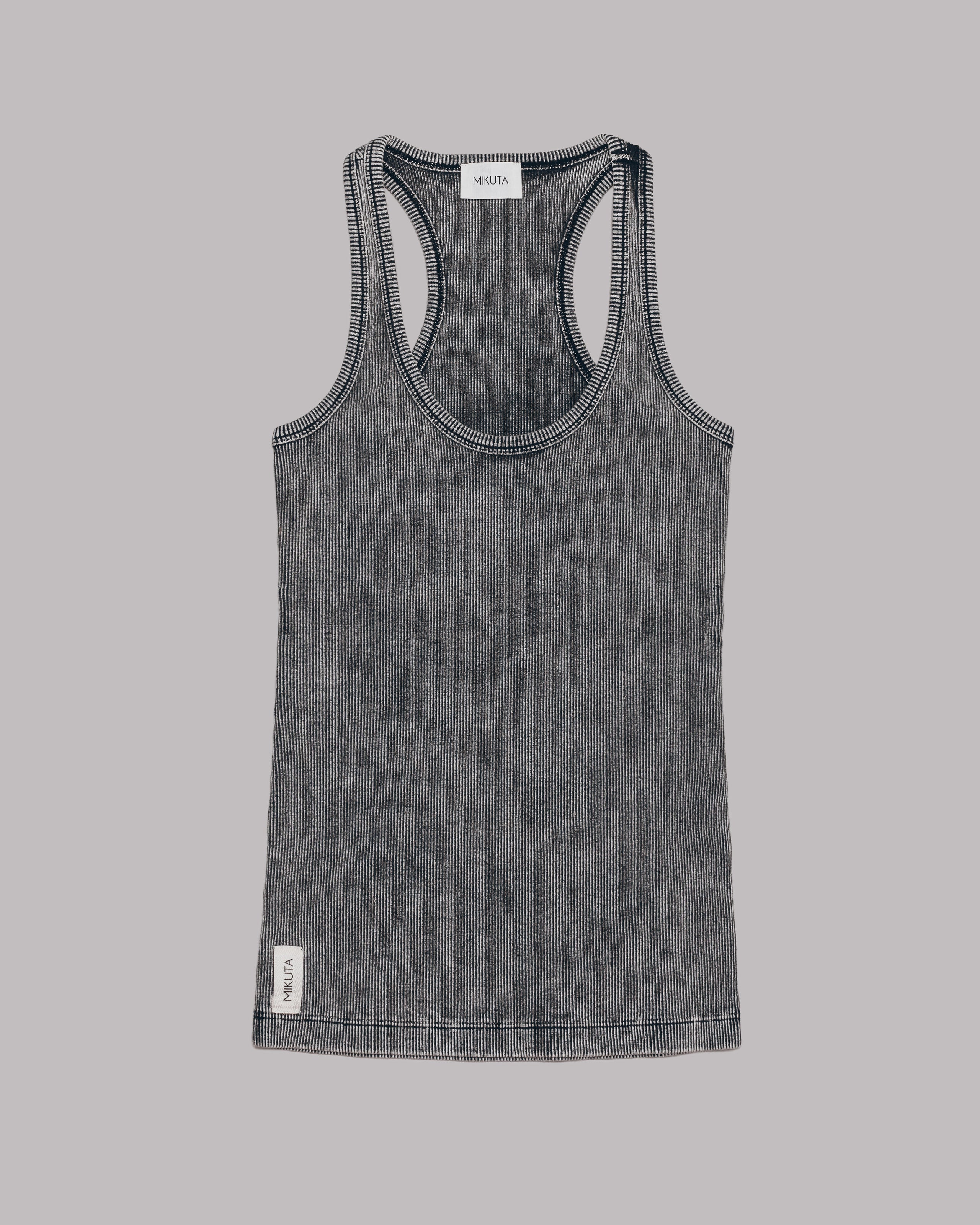 MIKUTA The Dark Ribbed Tank Top