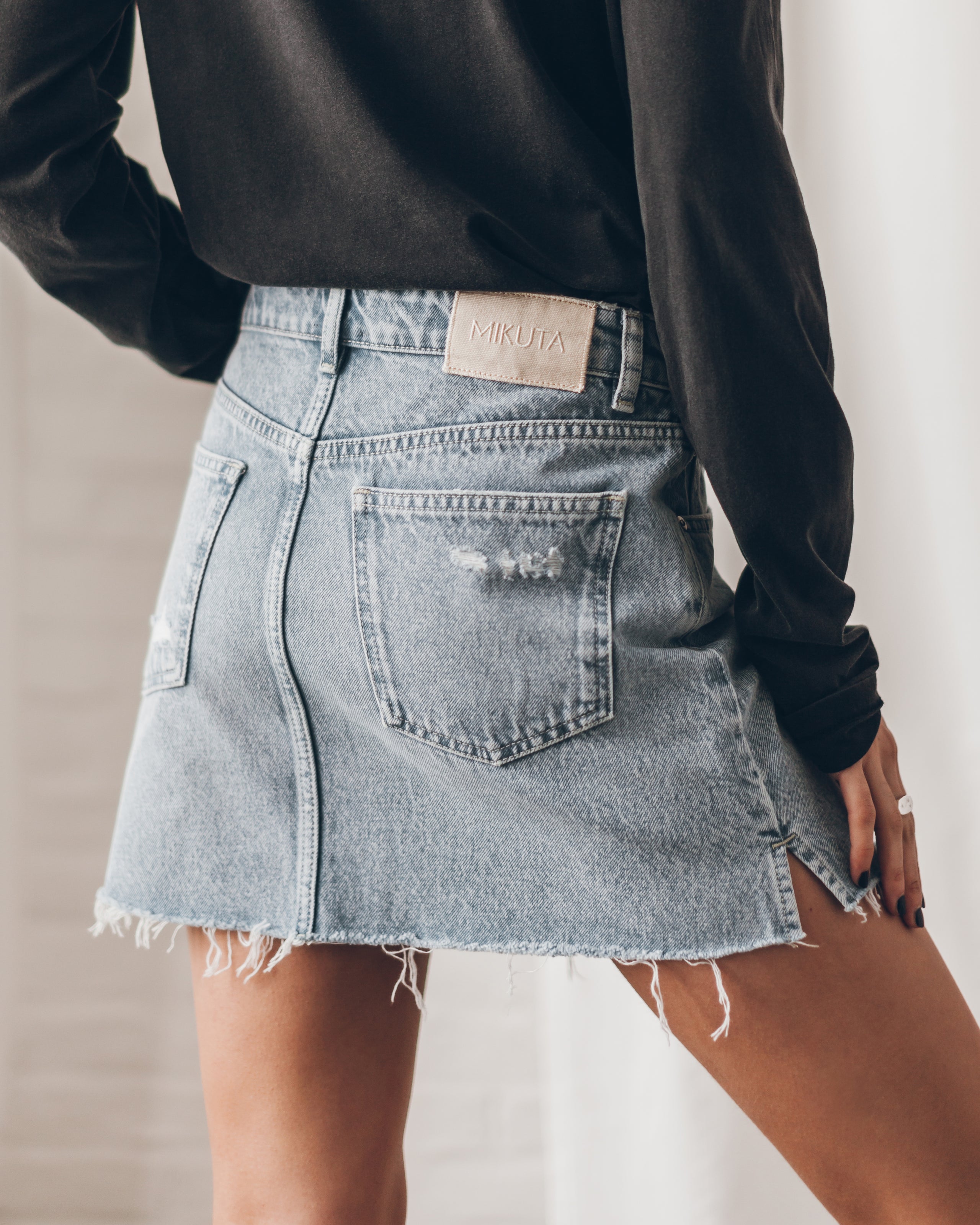 The Blue Denim Skirt