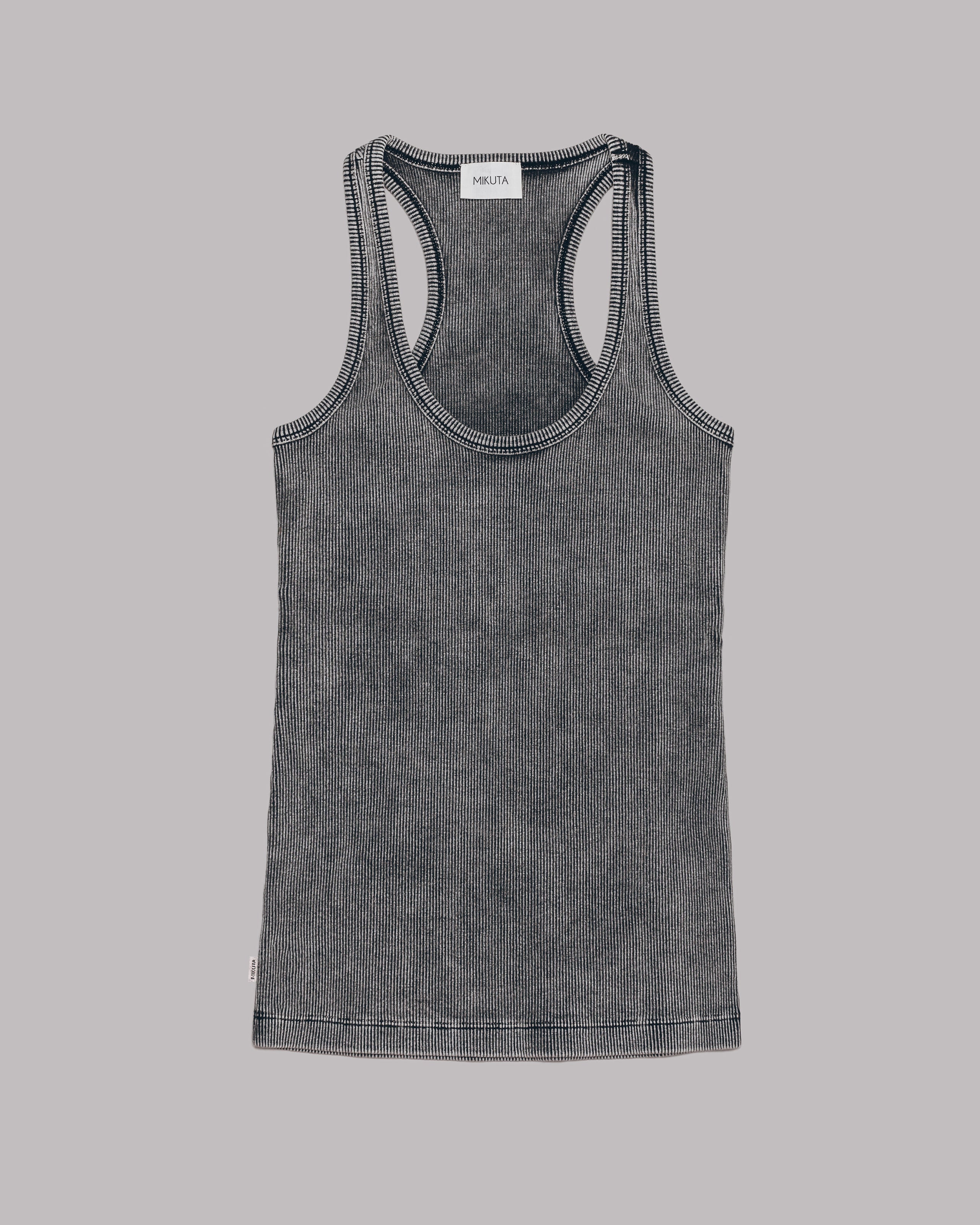 MIKUTA The Dark Ribbed Tank Top