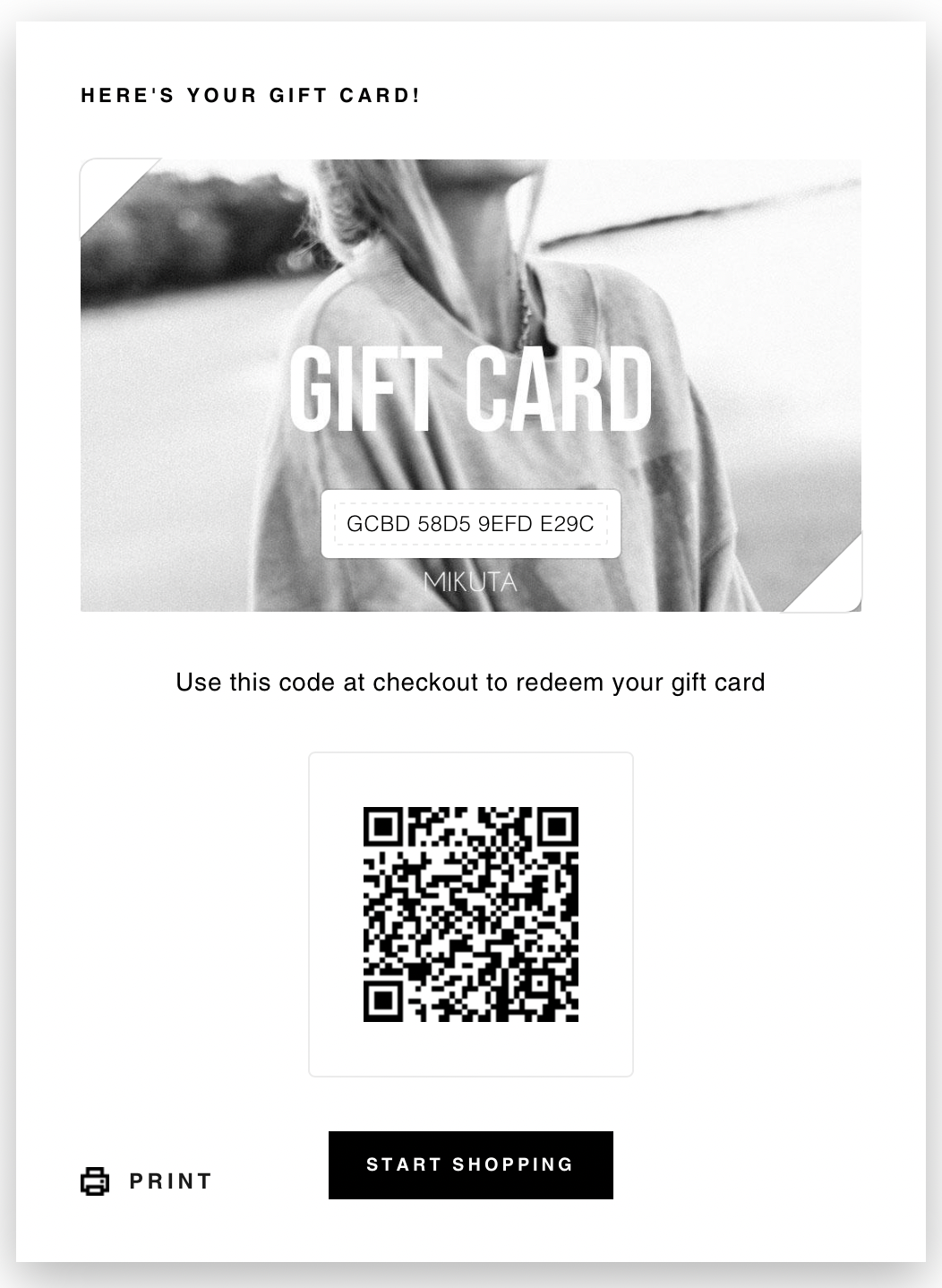 MIKUTA GIFT CARD