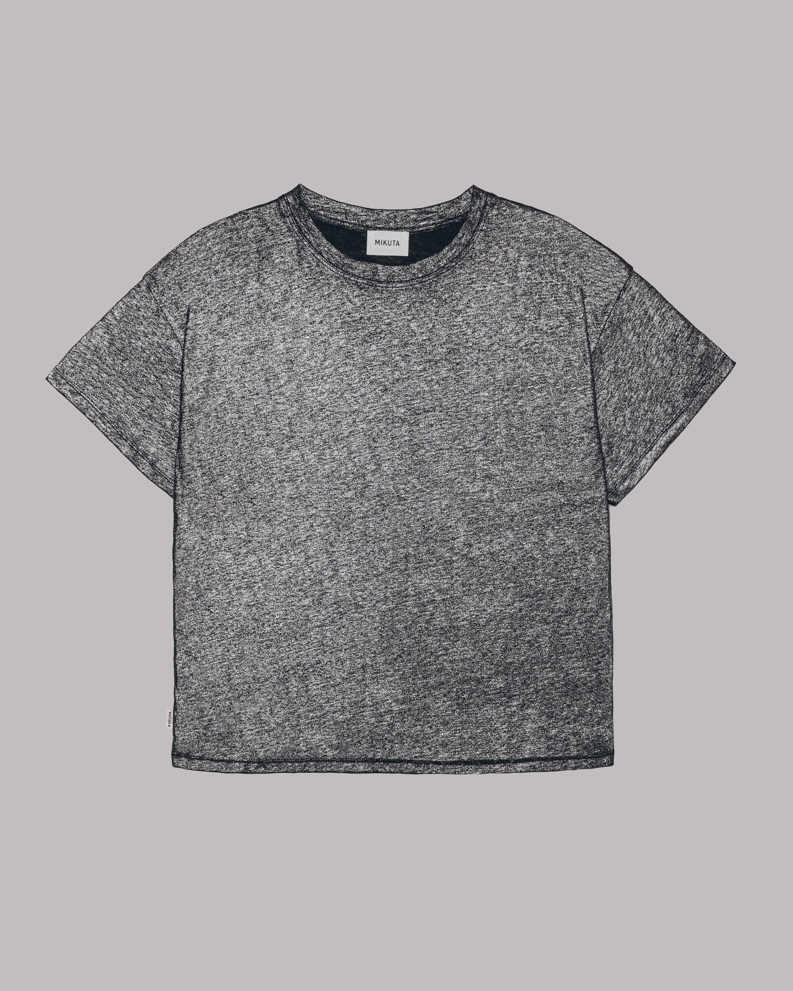 MIKUTA The Glitter Linen Base T-Shirt