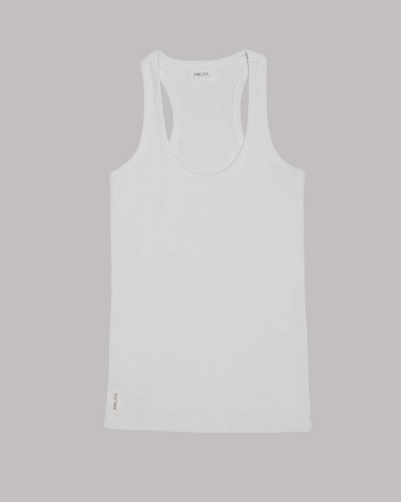 MIKUTA The Off White Ribbed Tank Top